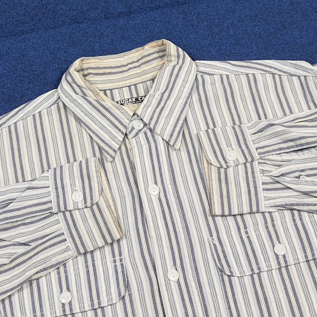 Sugar Cane Vintage Sugar Cane Striped Retro Button Up Shirt C299N26 Size US M / EU 48-50 / 2 - 4 Thumbnail
