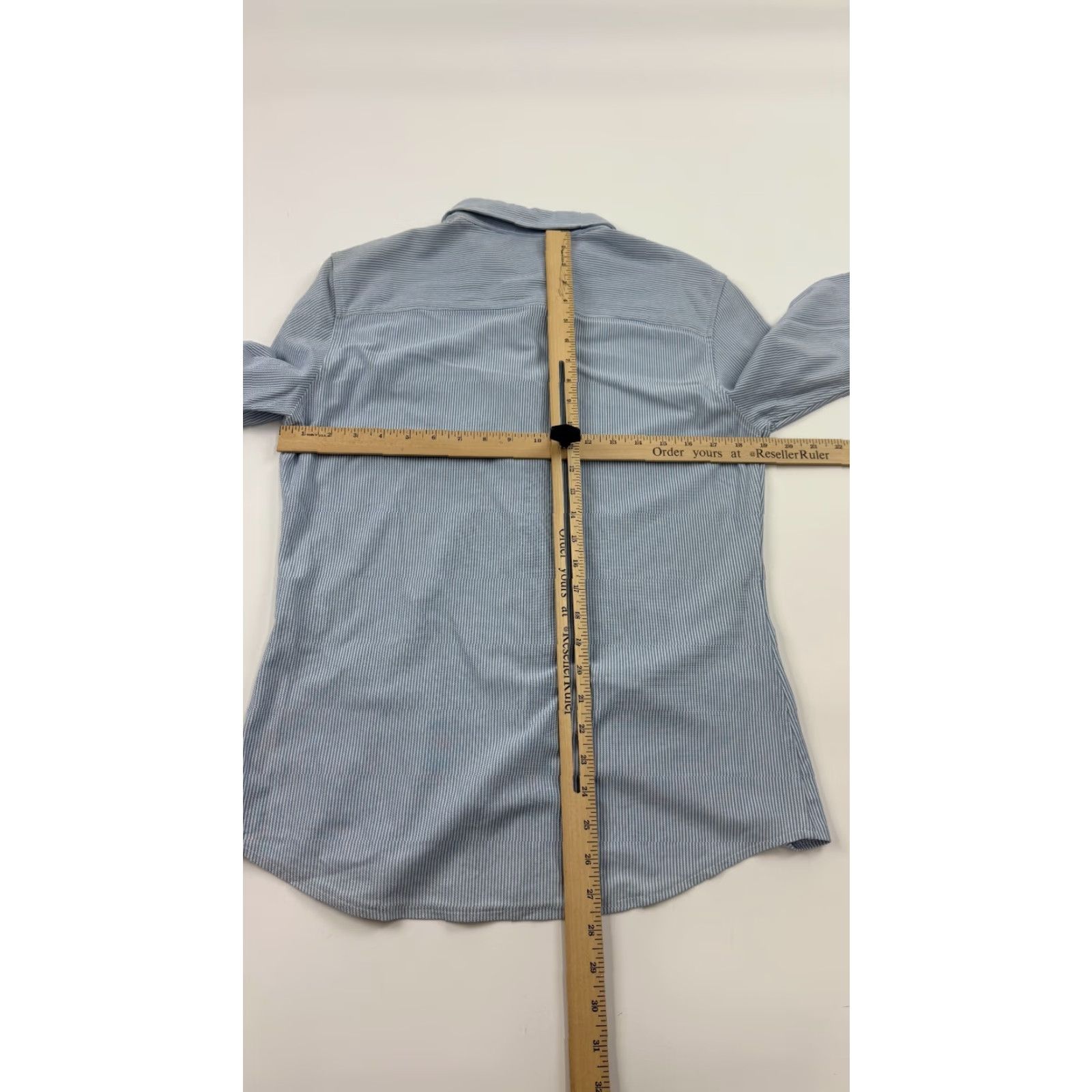 Michael Kors Michael Kors Button-Up Shirt Mens Medium Blue Striped Slim Fit Collared Size US M / EU 48-50 / 2 - 7 Thumbnail