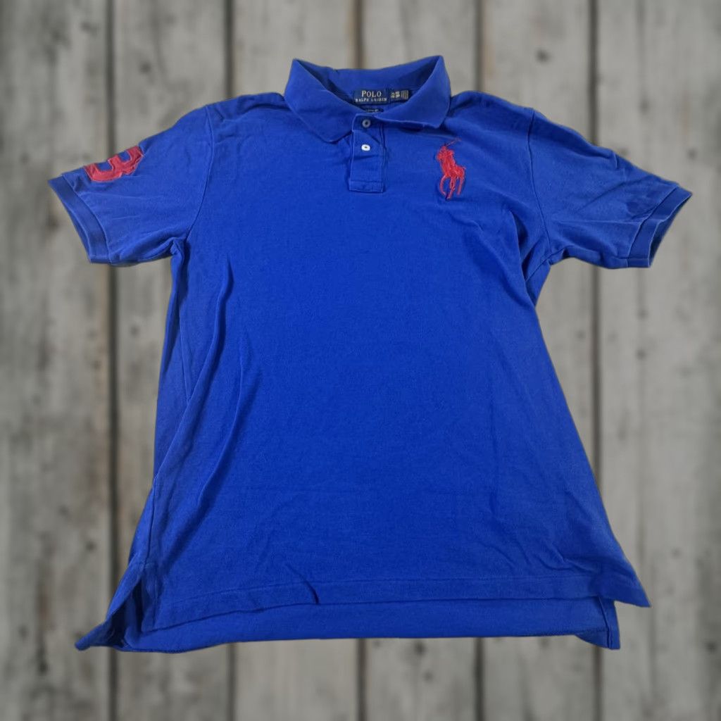 Polo Ralph Lauren Polo Ralph Lauren Shirt Mens XL Blue Classic Fit Big Pony Rugby Number 3 Size US XL / EU 56 / 4 - 1 Thumbnail