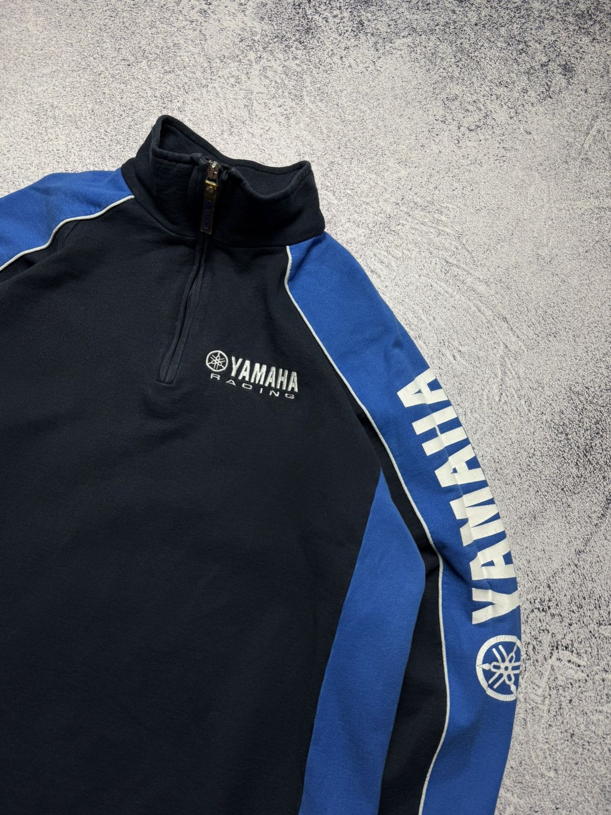 Yamaha Vintage Yamaha Half Zip Sweatshirt Moto Racing NASCAR Style Size US XL / EU 56 / 4 - 3 Thumbnail
