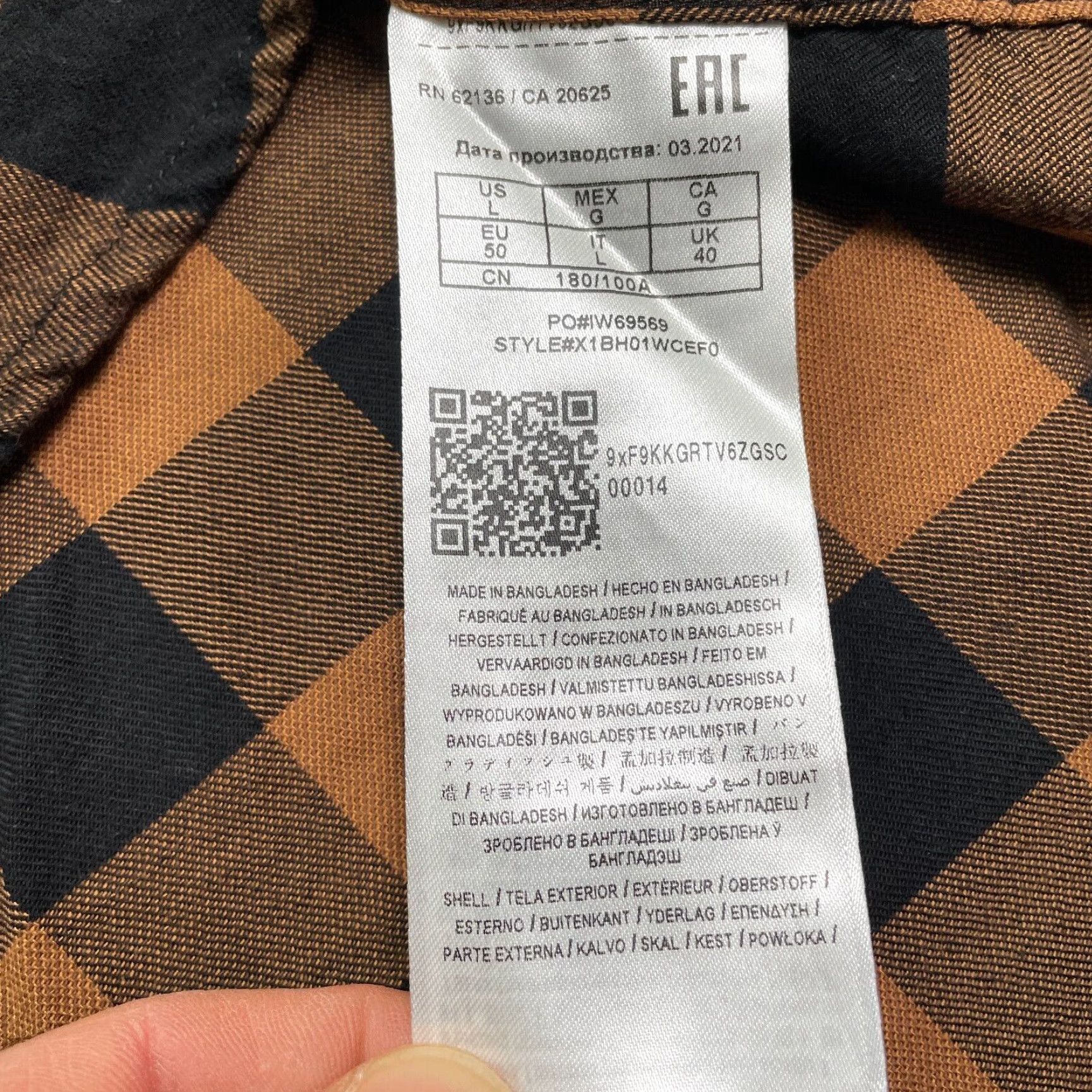 Guess GUESS Flannel Shirt Mens Large Brown Plaid Button-Up Casual Top Size US L / EU 52-54 / 3 - 6 Thumbnail