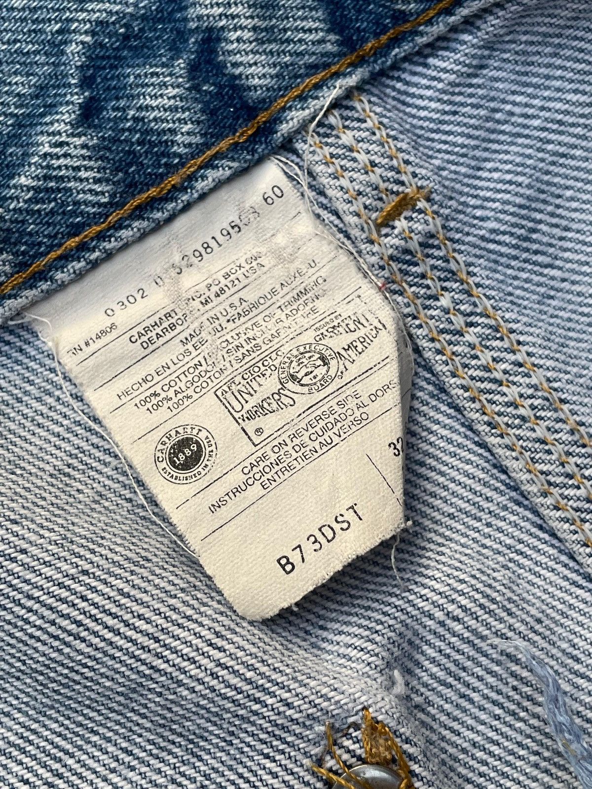 Carhartt Faded Dark Stone Carhartt Doublekne B73-BDST🪡Grunge Size US 32 / EU 48 - 3 Thumbnail