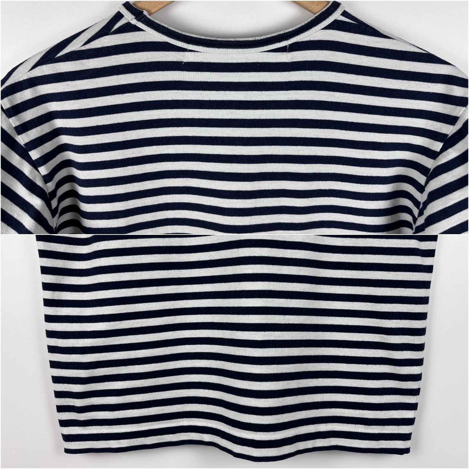 Comme des Garcons PLAY Comme Des Garcons Play Striped T-Shirt White Blue Size ~M Size M / US 6-8 / IT 42-44 - 9 Thumbnail