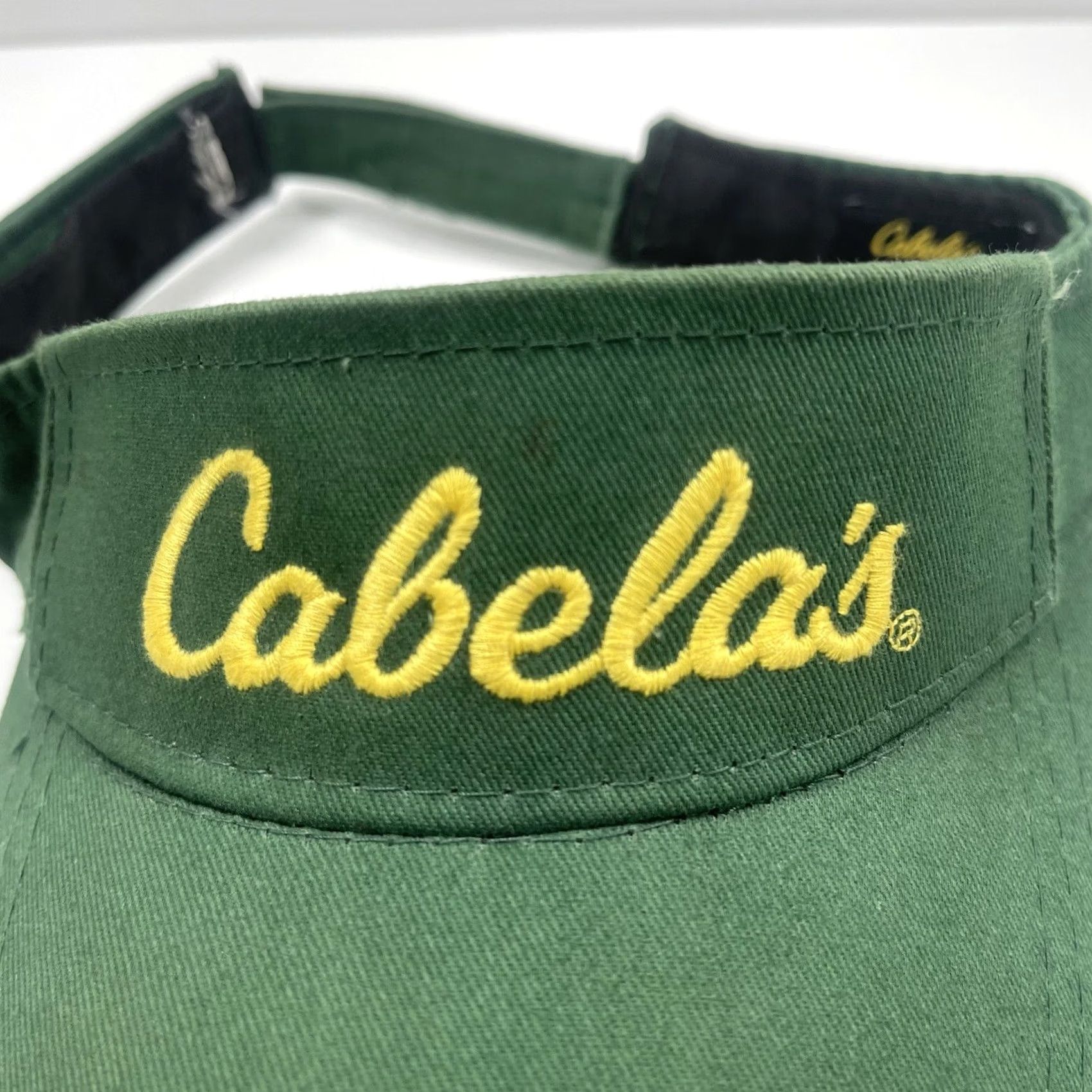 Vintage Cabela’s Visor Hat Cap Adult One Size Fits Most Adjustable Green Embroidered Size ONE SIZE - 2 Thumbnail