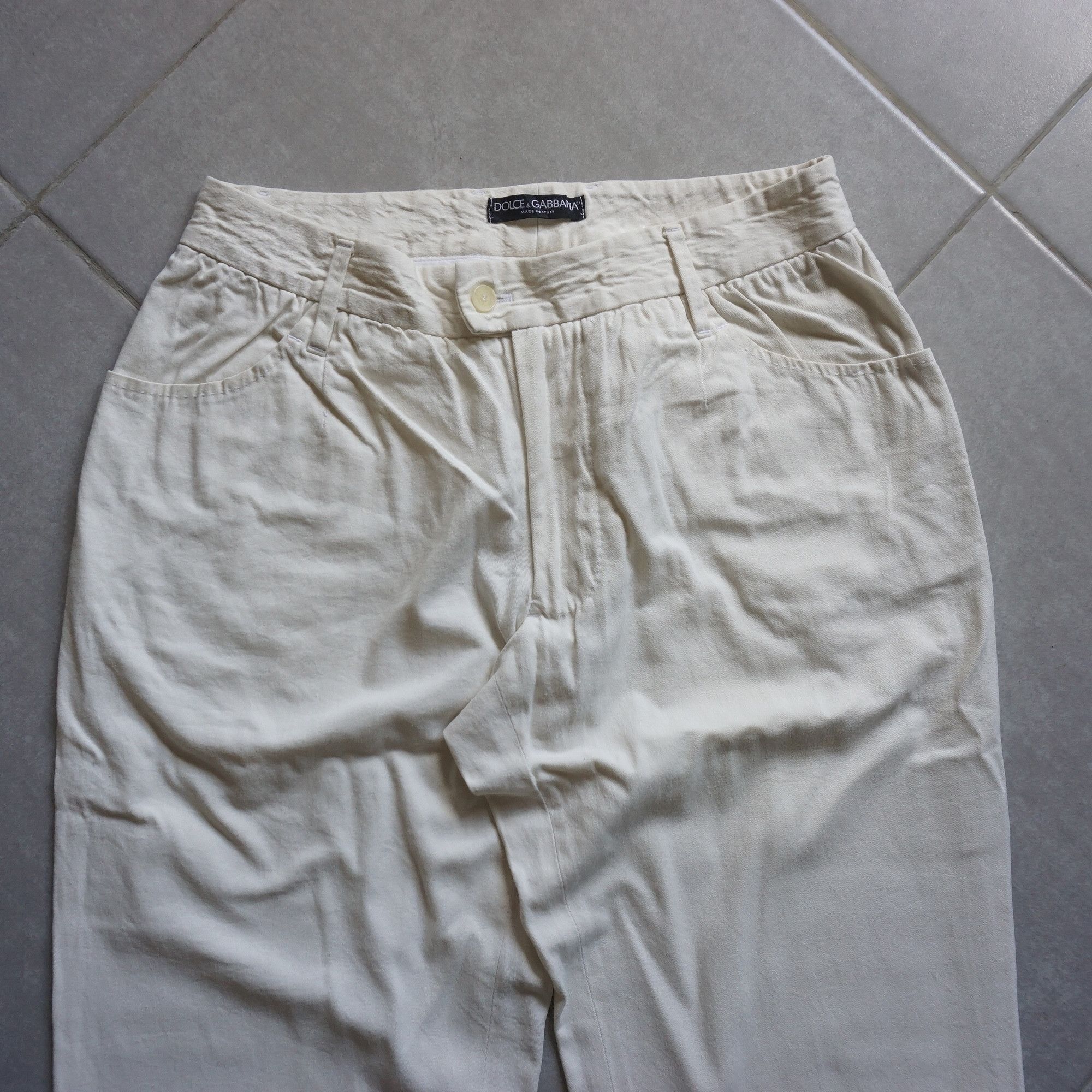 Dolce & Gabbana × Vintage Dolce Gabbana white trouser Size US 30 / EU 46 - 2 Thumbnail