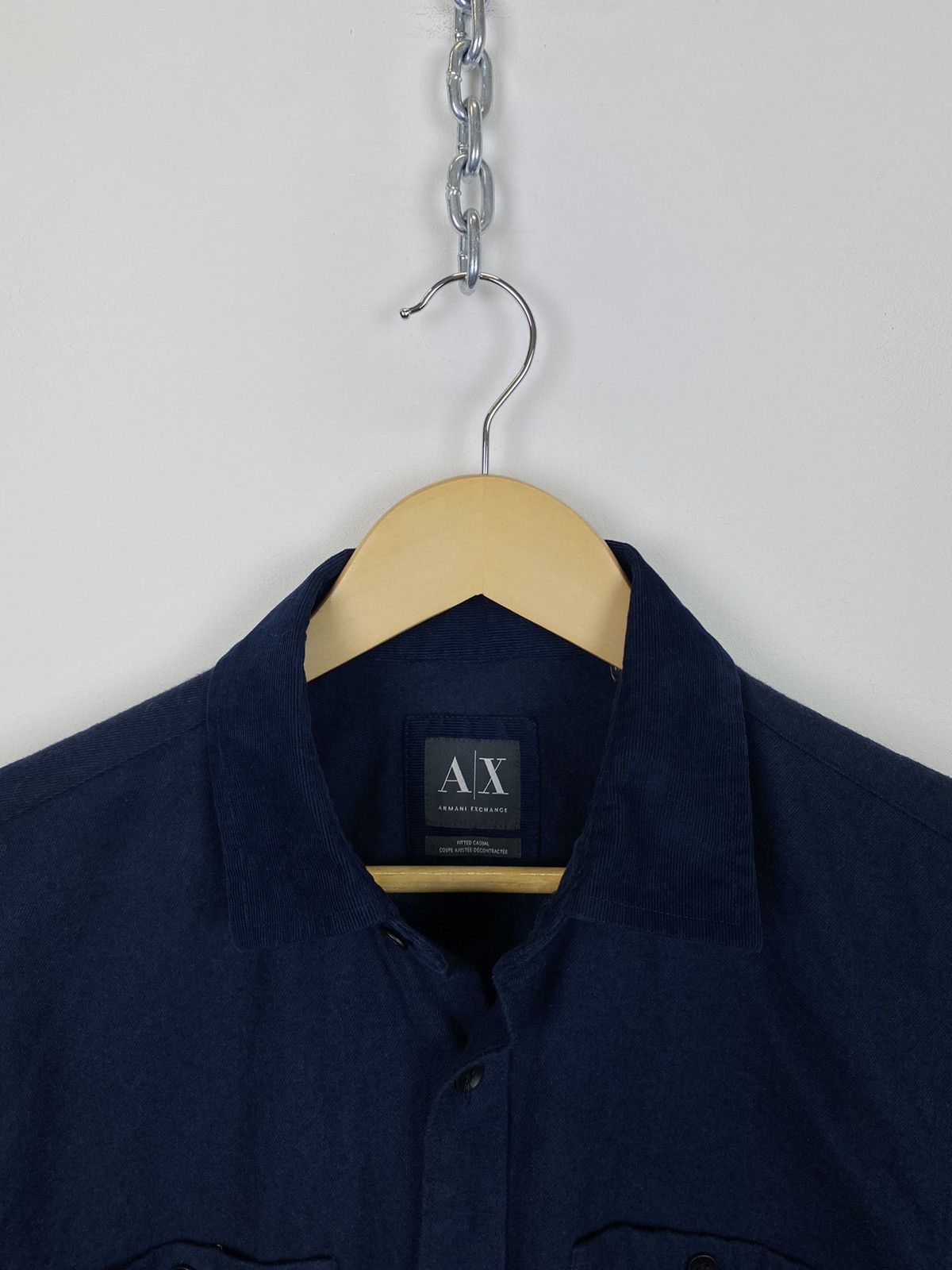 Armani Armani Exchange Fitted Casual Shirt Buttons-Up Luxury Brand Size US M / EU 48-50 / 2 - 5 Thumbnail