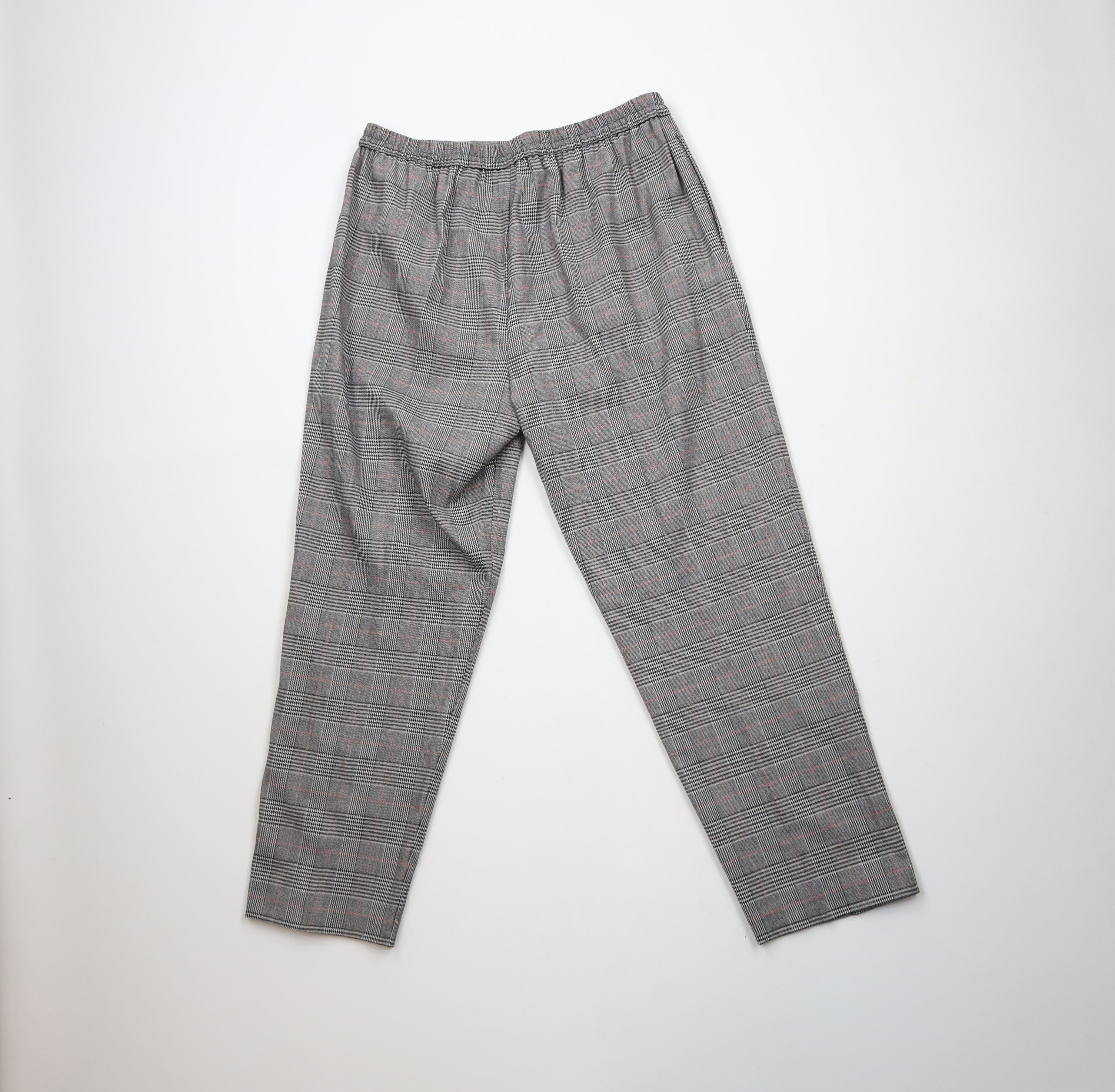 Vintage Vintage 90s Streetwear Tapered Leg Flannel Pants Houndstooth Size 38" / US 16 / IT 52 - 8 Thumbnail