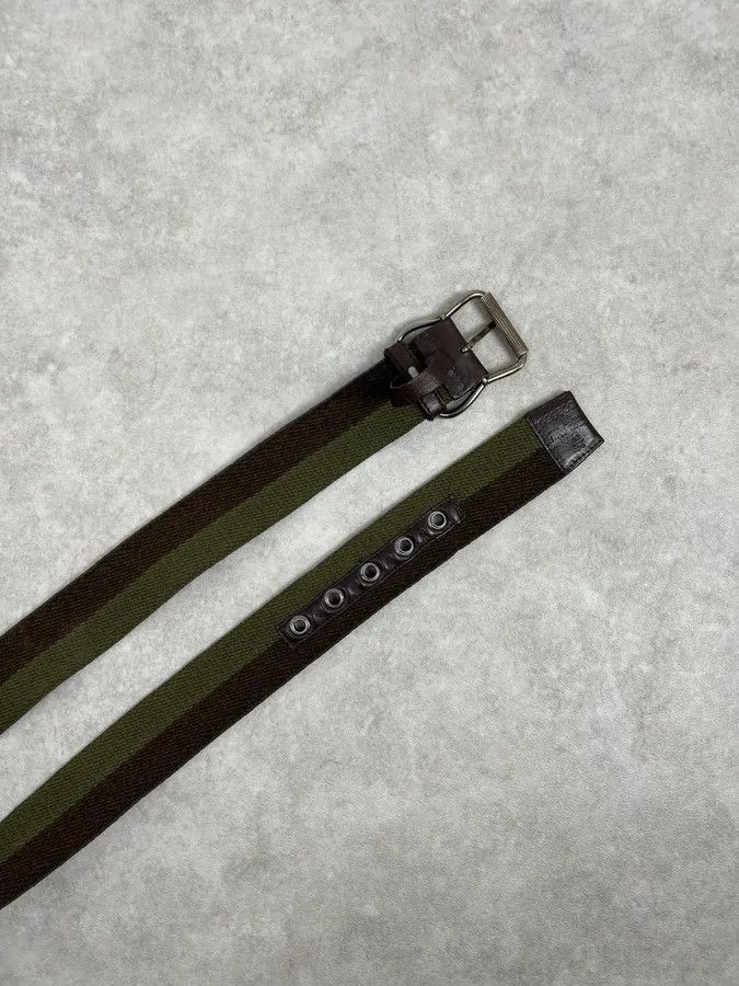 Miu Miu 2000s Miu Miu Two Tone Camo Green Belt Size ONE SIZE - 4 Thumbnail