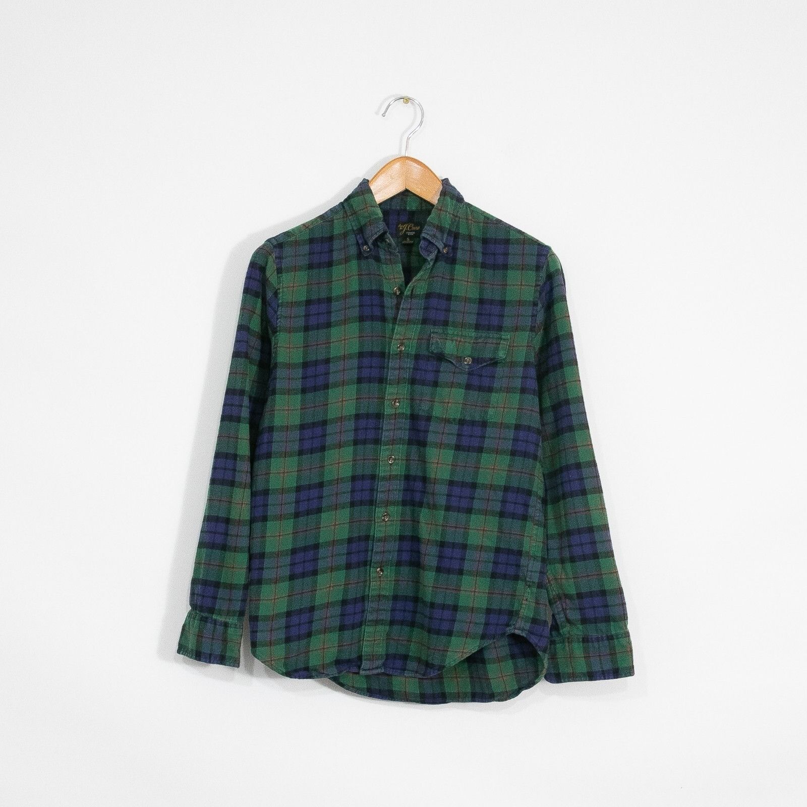 J.Crew J.Crew Plaid Cashmere Blend Button Up Shirt Small Distressed Size US S / EU 44-46 / 1 - 1 Thumbnail