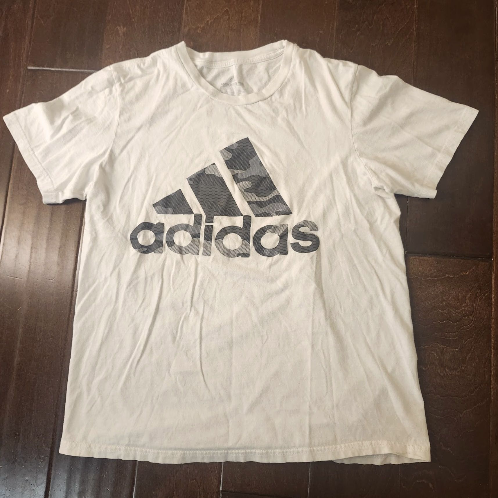Adidas Adidas Men's T-Shirt M White Camo Graphic Short Sleeve Crew Neck Logo Modern Designer Classic Mens Size US M / EU 48-50 / 2 - 2 Thumbnail