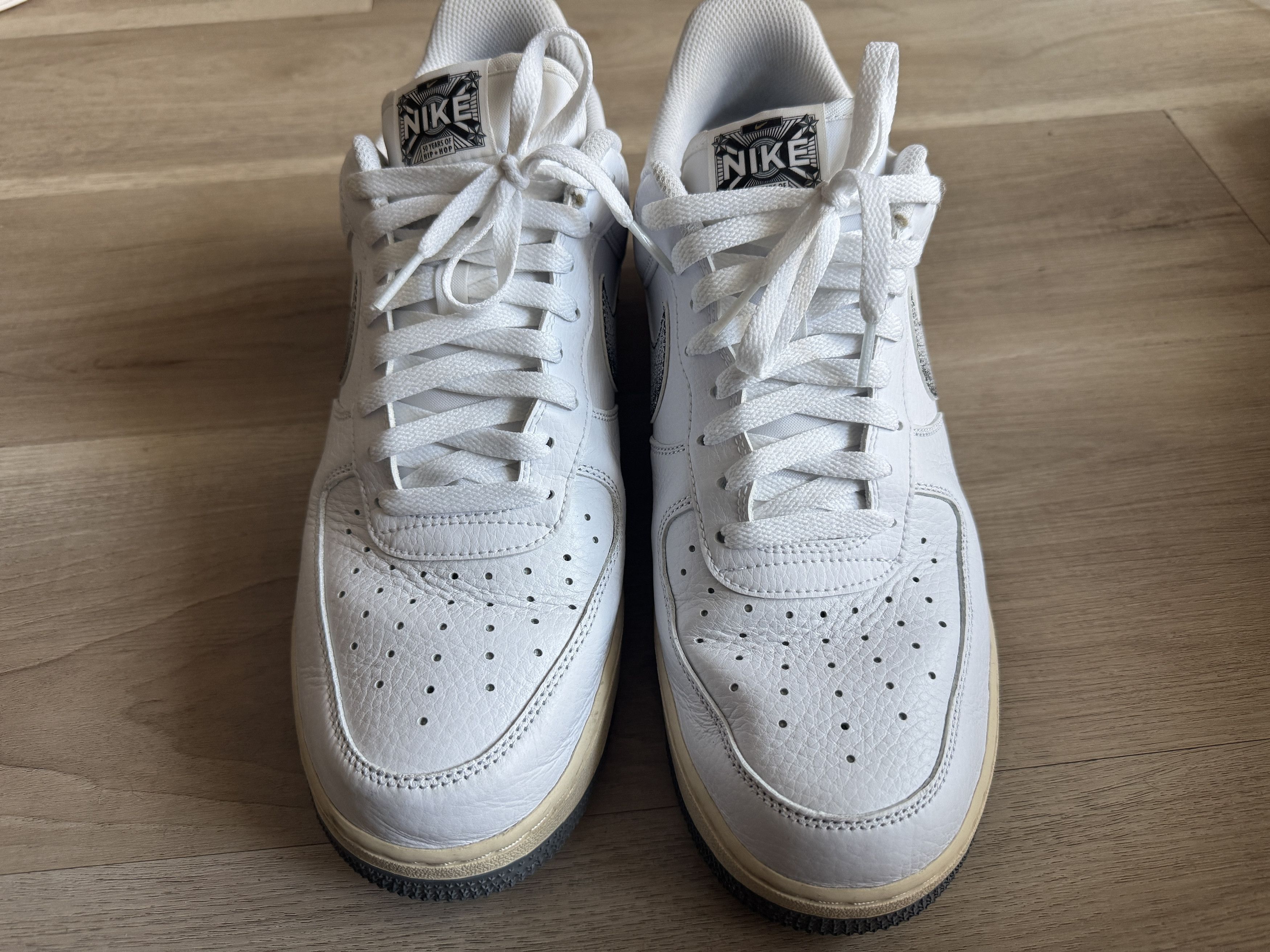 Nike Nike Air Force 1 White/Grey '50 Years of Hip Hop' Sz 12 Size US 12 / EU 45 - 4 Thumbnail