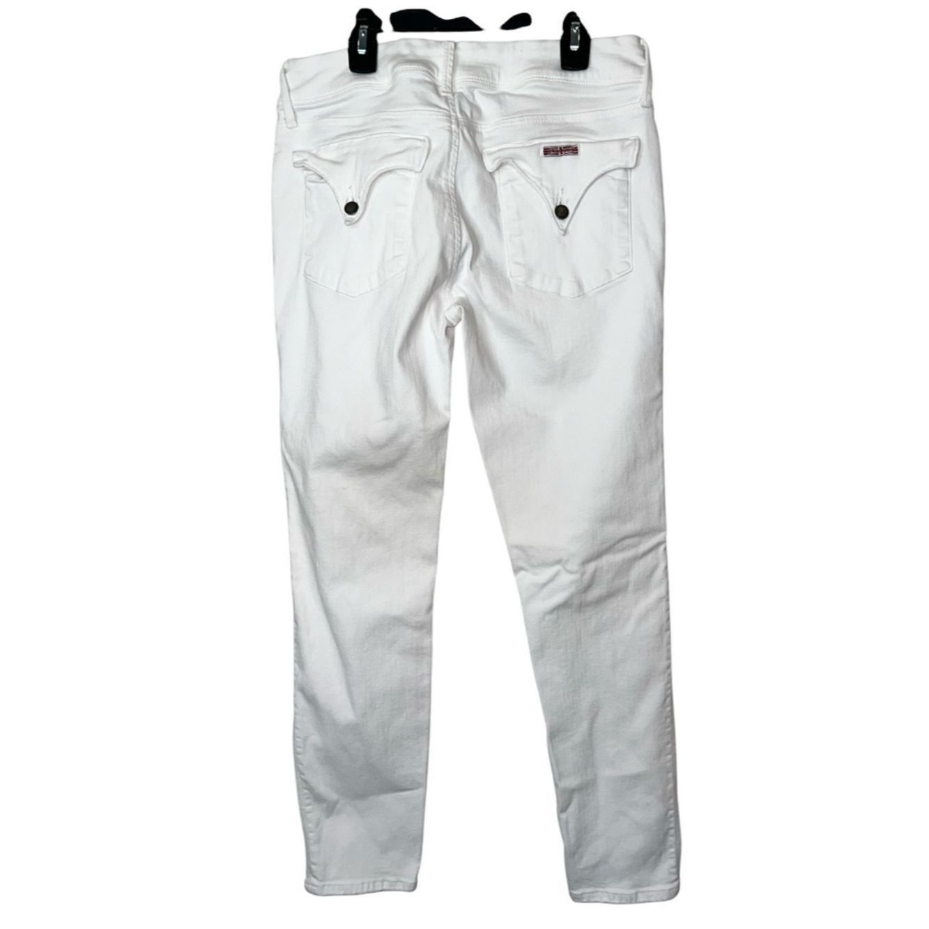 Hudson Hudson White Distressed Skinny Jeans Size 30 Mid Rise Stret Size 30" / US 8 / IT 44 - 3 Thumbnail