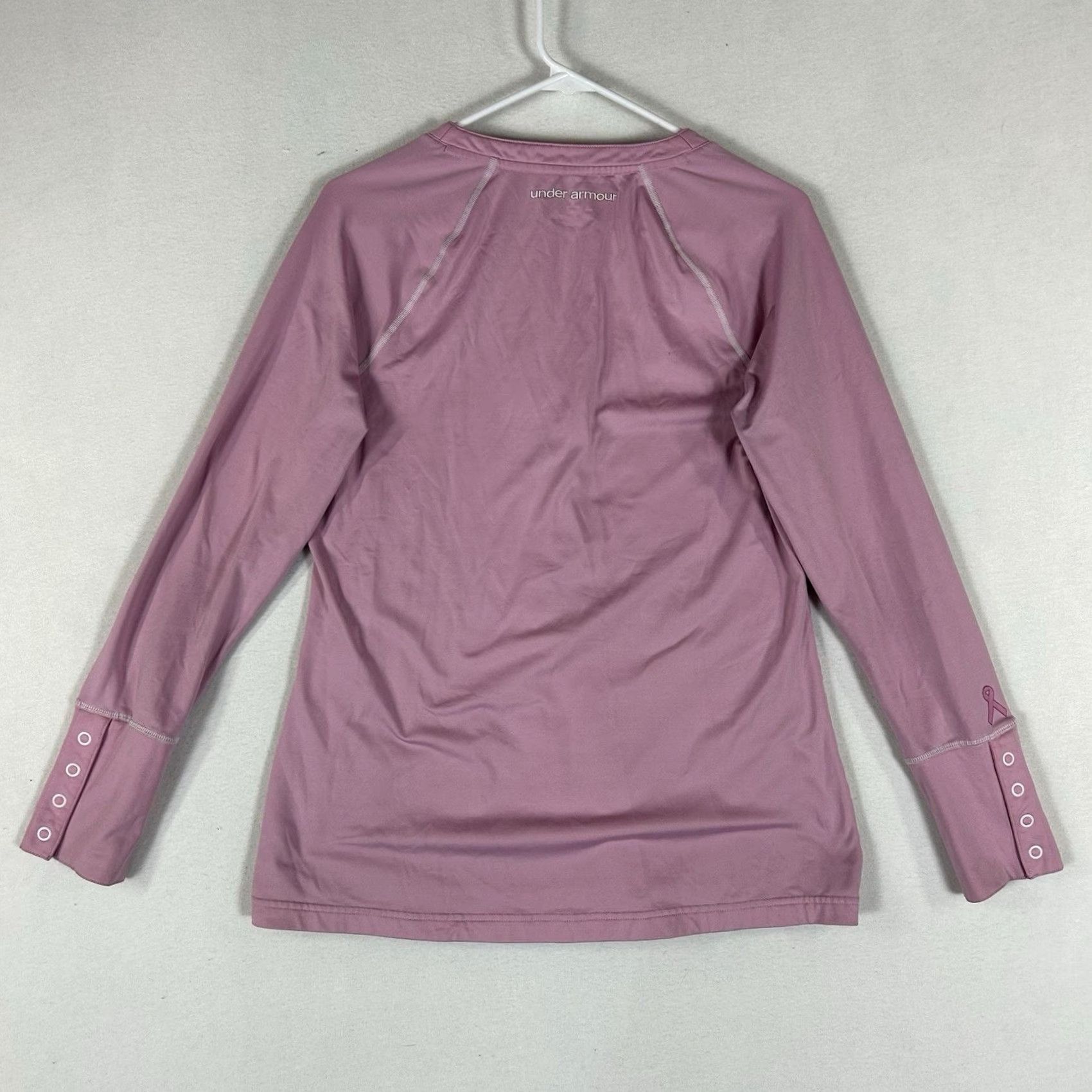 Under Armour Under Armour Coldgear V-Neck Athletic Pullover Womens L Pink Size L / US 10 / IT 46 - 6 Thumbnail