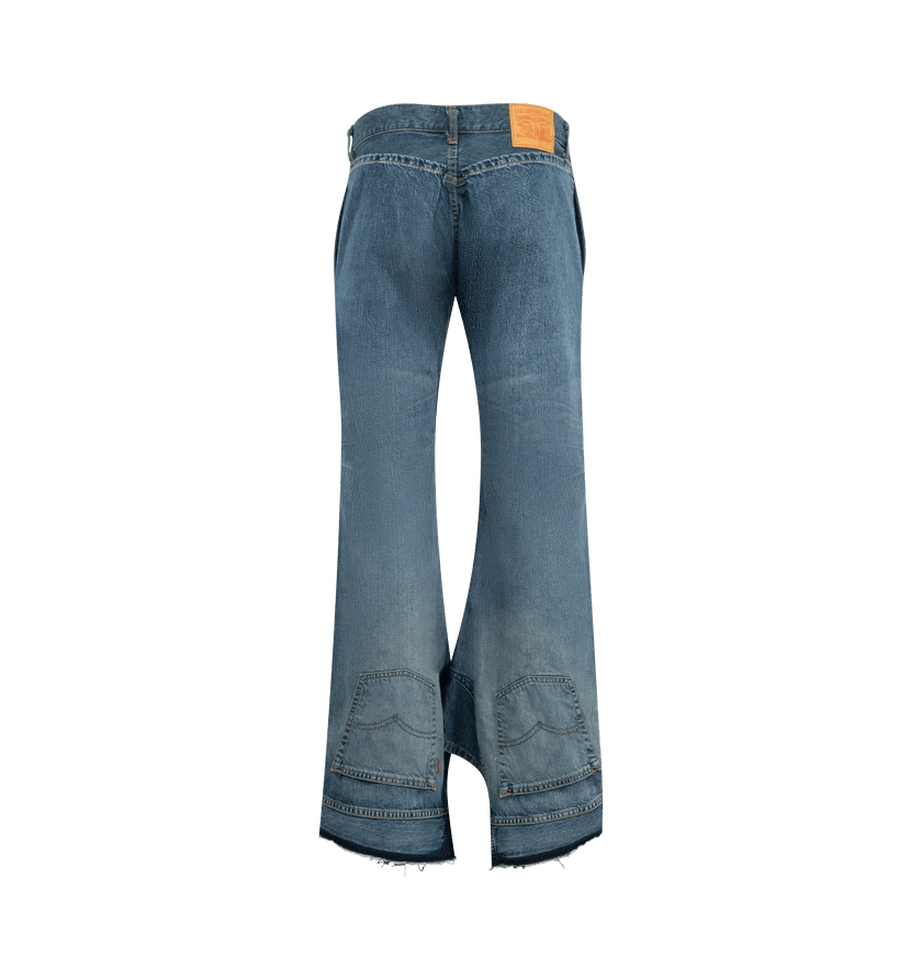 Junya Watanabe o1h1sh10525 Wide Leg Jeans in Blue Size US 34 / EU 50 - 2 Thumbnail