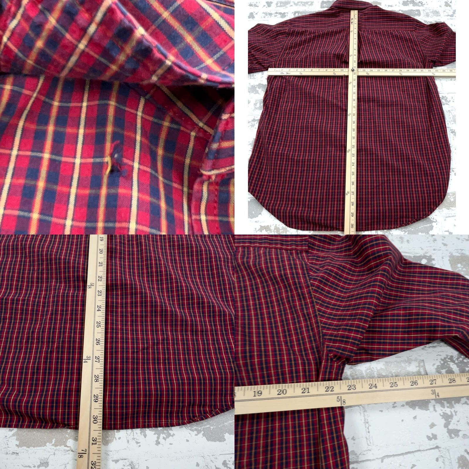 Vineyard Vines Vineyard Vines Shirt Men Medium Red Blue Button Up Plaid Whale Poplin Dress A17* Size 40R - 8 Thumbnail