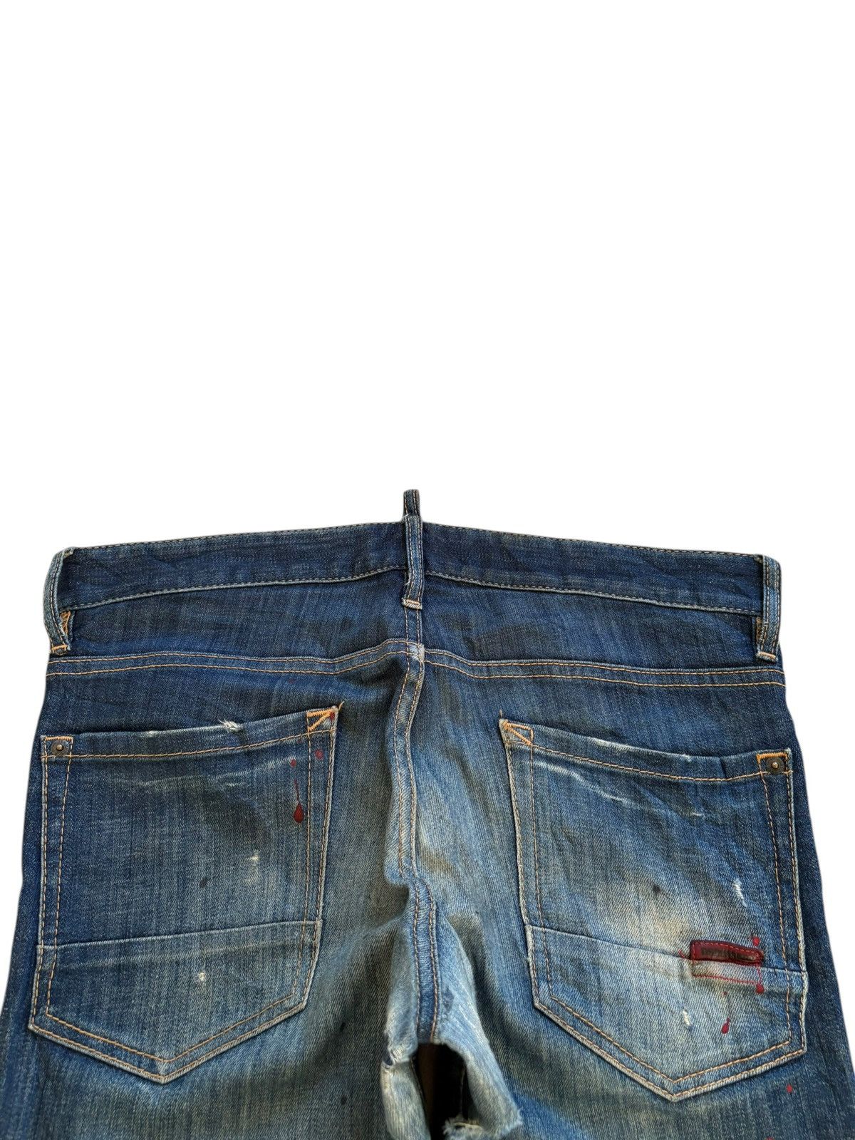 Dsquared2 Vintage Italy Dsquared2 Button Fly Painted Distressed Jeans Size US 33 - 8 Thumbnail