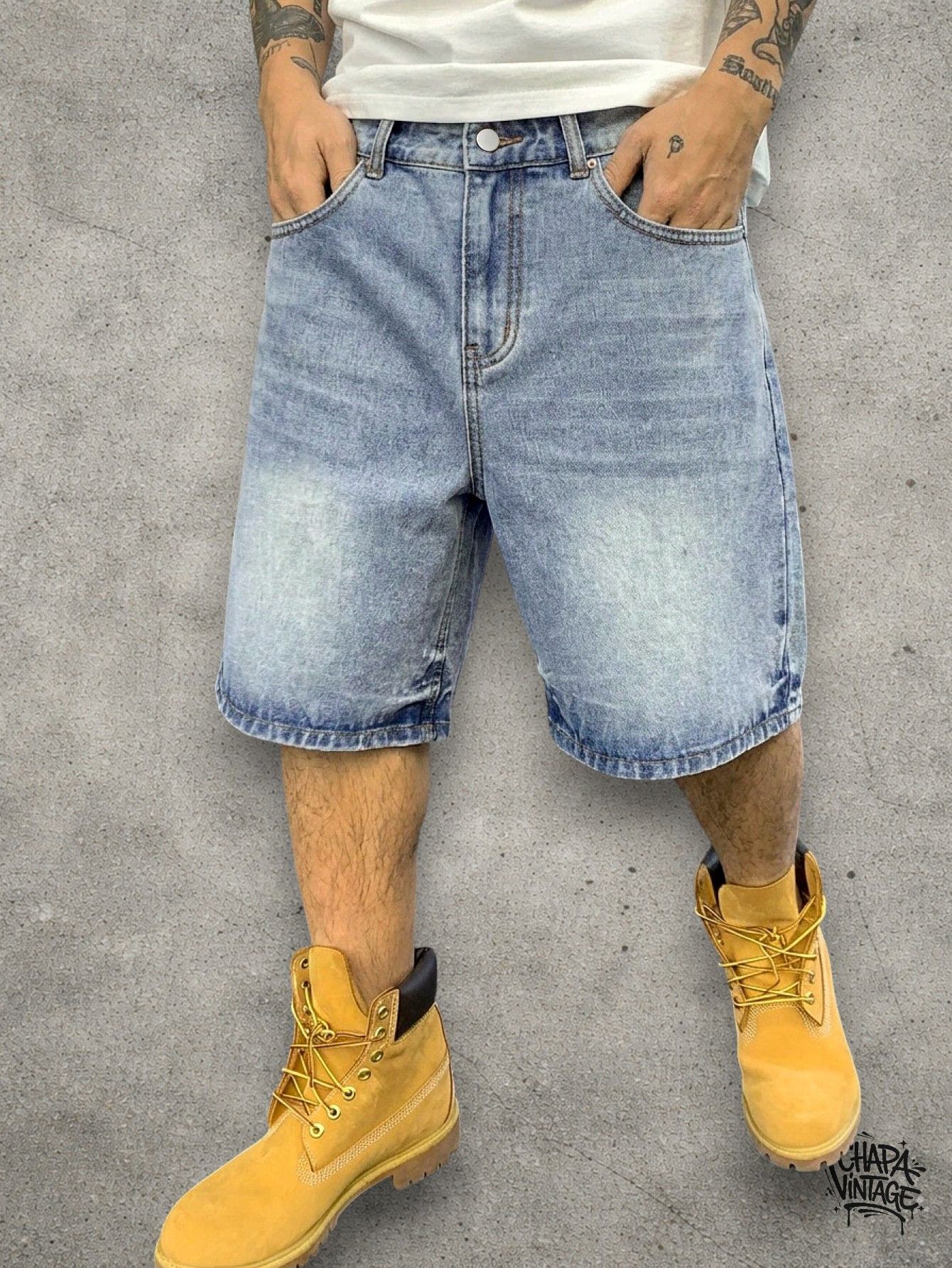 Vintage Washed jeans shorts Size US 32 / EU 48 - 1 Thumbnail