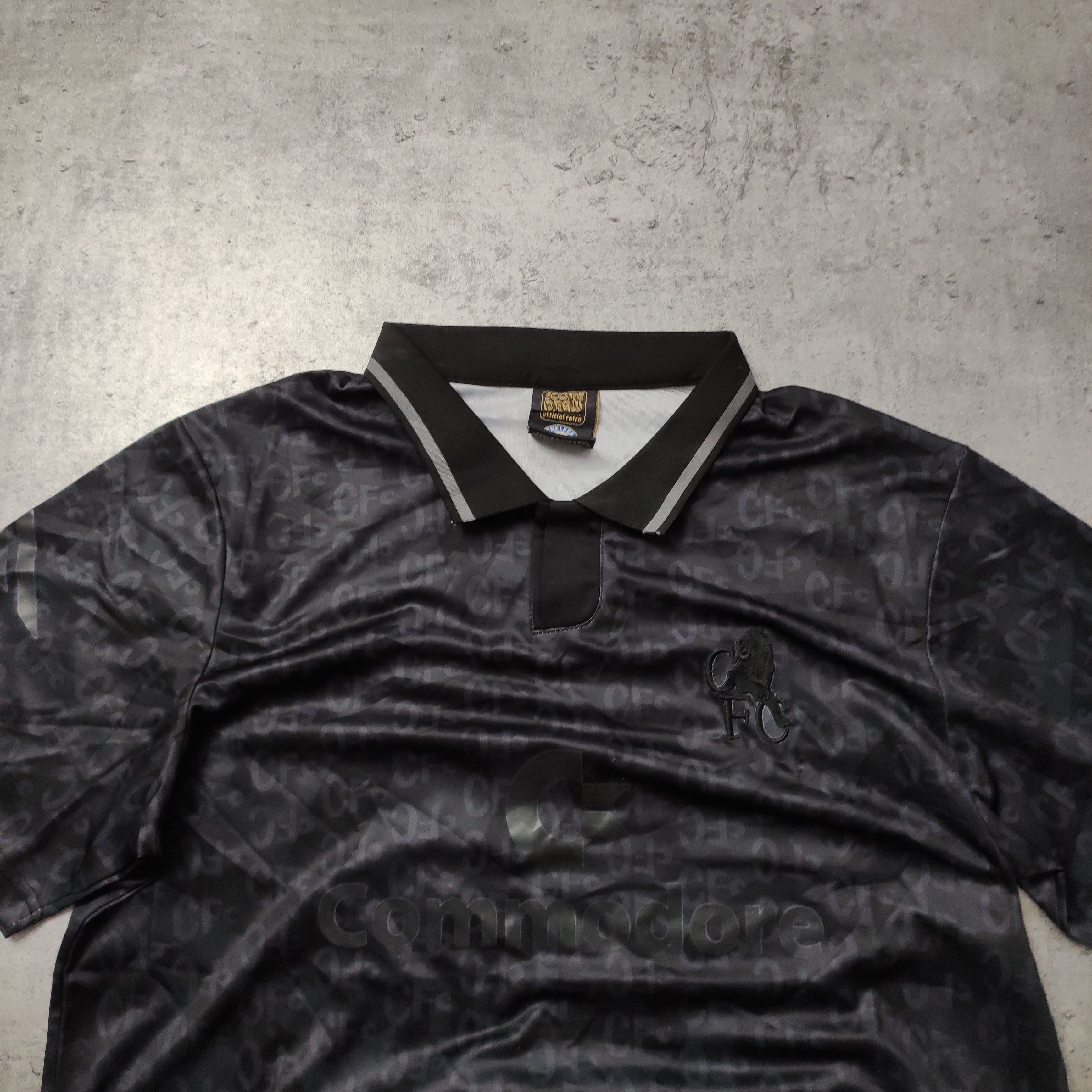 Vintage RARE 1992 Chelsea London Blackout Comodore Football Kit Size US XL / EU 56 / 4 - 3 Thumbnail