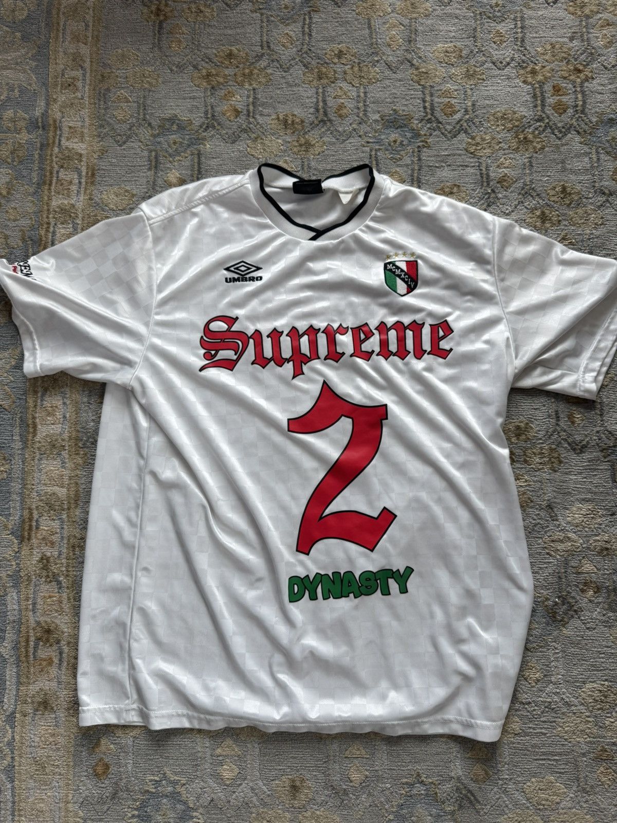 Supreme Umbro Soccer Jersey White XL（Supreme Umbro Stripe