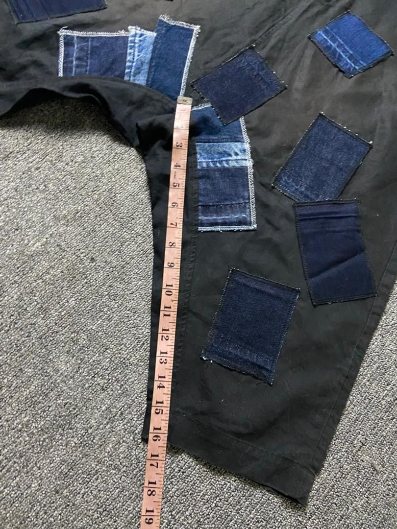 Comme des Garcons Comme des Garcons Black Drop Crotch Patchwork Pants (185) Size US 32 / EU 48 - 9 Thumbnail