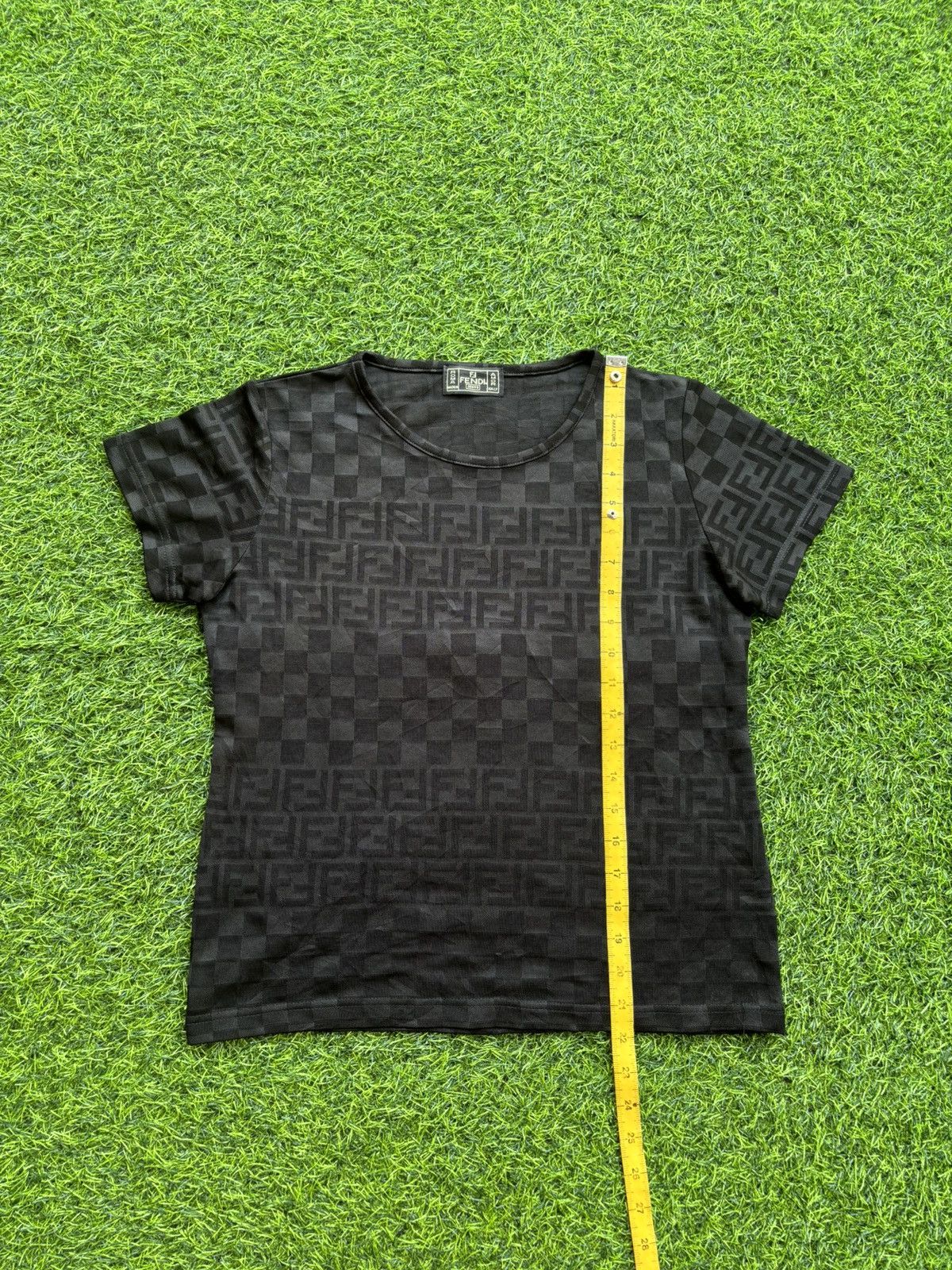 Fendi Vintage Fendi Monogram Black Tshirt Size M / US 6-8 / IT 42-44 - 10 Thumbnail