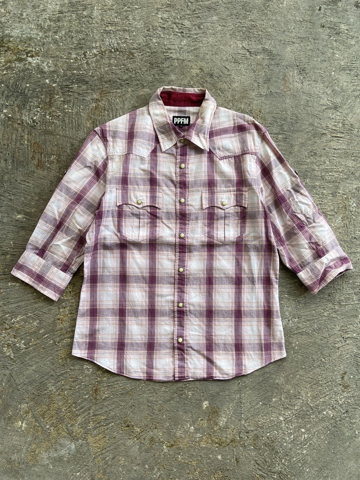 Hysteric Glamour 2000s PPFM - Western Style Plaid Snap Button Shirt Size US L / EU 52-54 / 3 - 1 Thumbnail