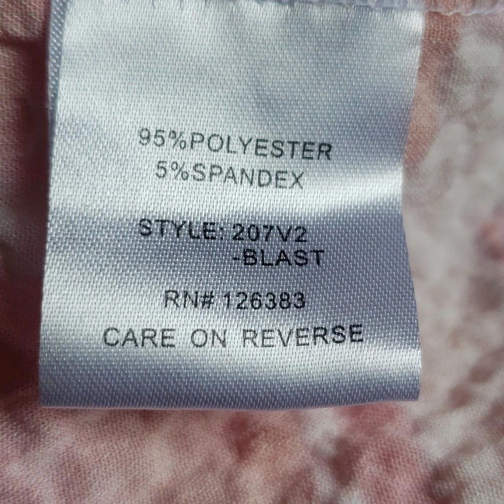 Designer CT783 Ethyl Short Sleeve Tangerine & White Blouse Size S / US 4 / IT 40 - 6 Thumbnail
