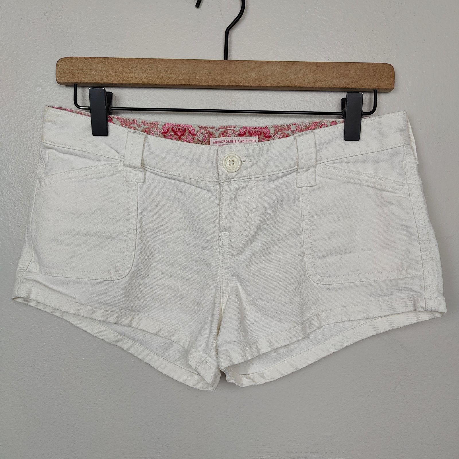 Abercrombie & Fitch Vintage Y2K Abercombie & Fitch Shorts Womens 00 White Size 24" / US 00 / IT 34 - 1 Thumbnail
