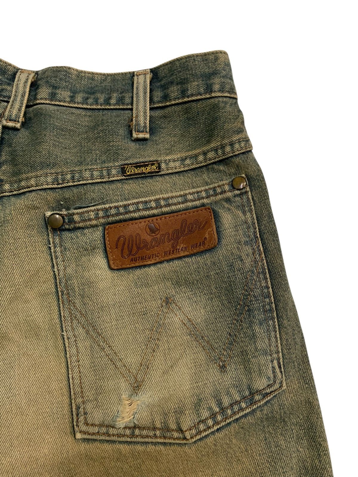 Kapital VINTAGE WRANGLER SELVEDGE BAGGY RUSTY DISTRESSED DENIM Size US 30 / EU 46 - 6 Thumbnail