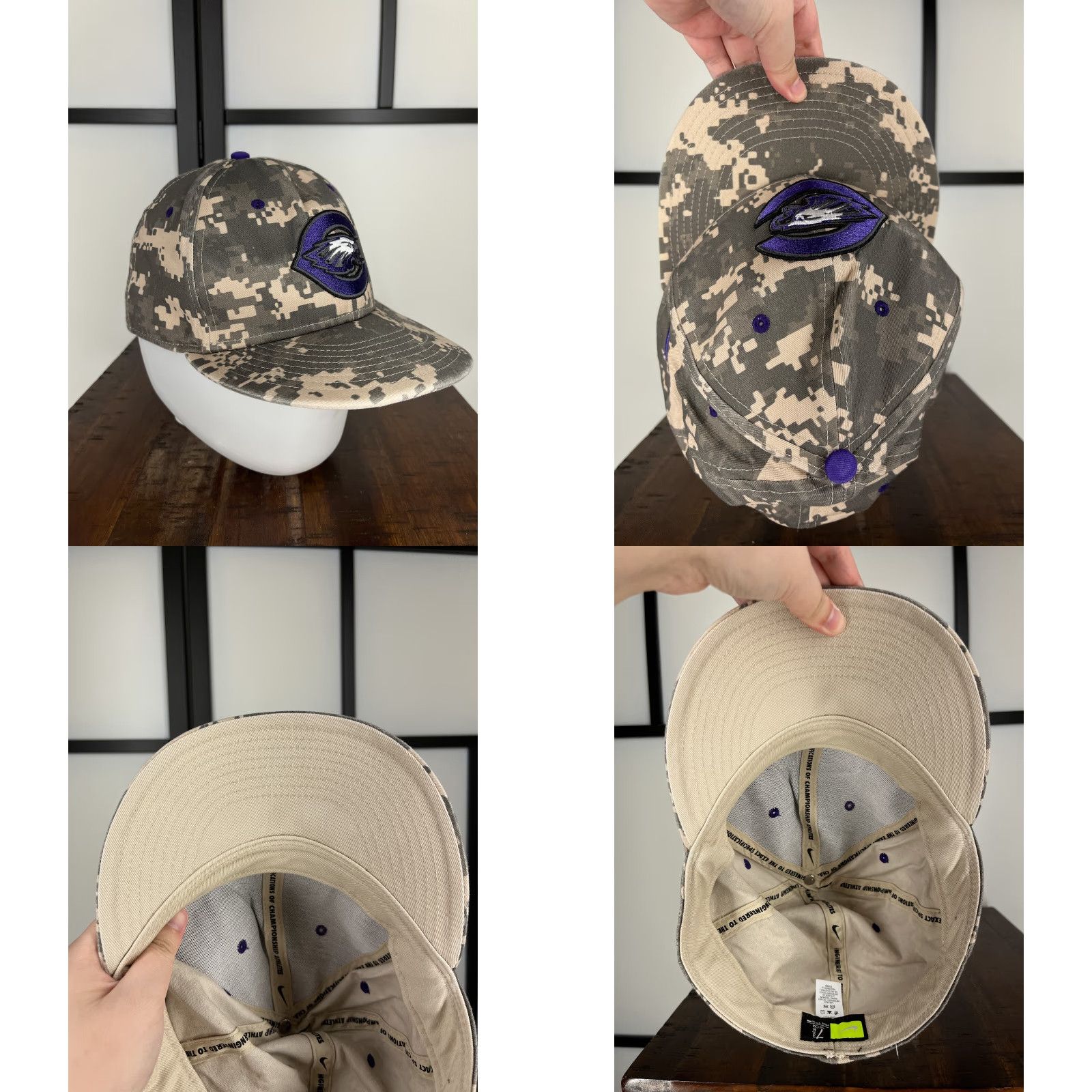 Nike Nike Crowley Eagles Hat Cap Fitted Adult 7 3/8 Gray Beige Cotton Twill Baseball Cap Men Logo Nike Shirt? Size ONE SIZE - 8 Thumbnail