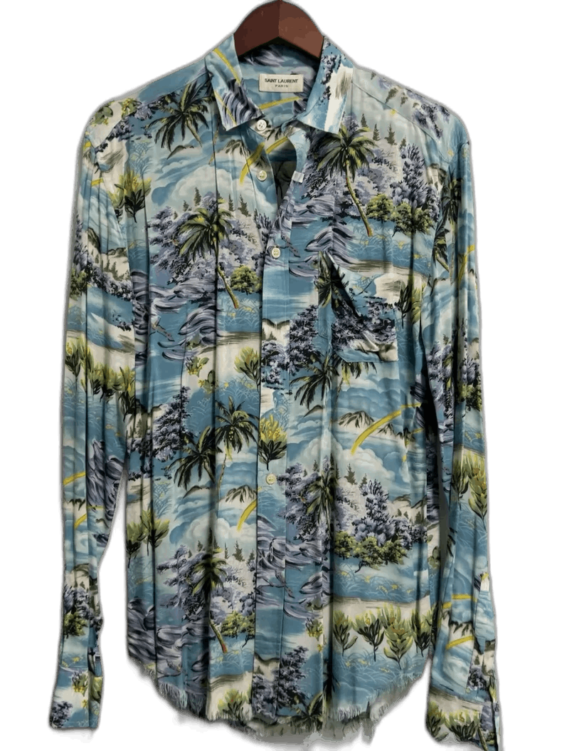 Saint Laurent Paris saint laurent palm tree pattern shirt-2507 Size US M / EU 48-50 / 2 - 6 Thumbnail