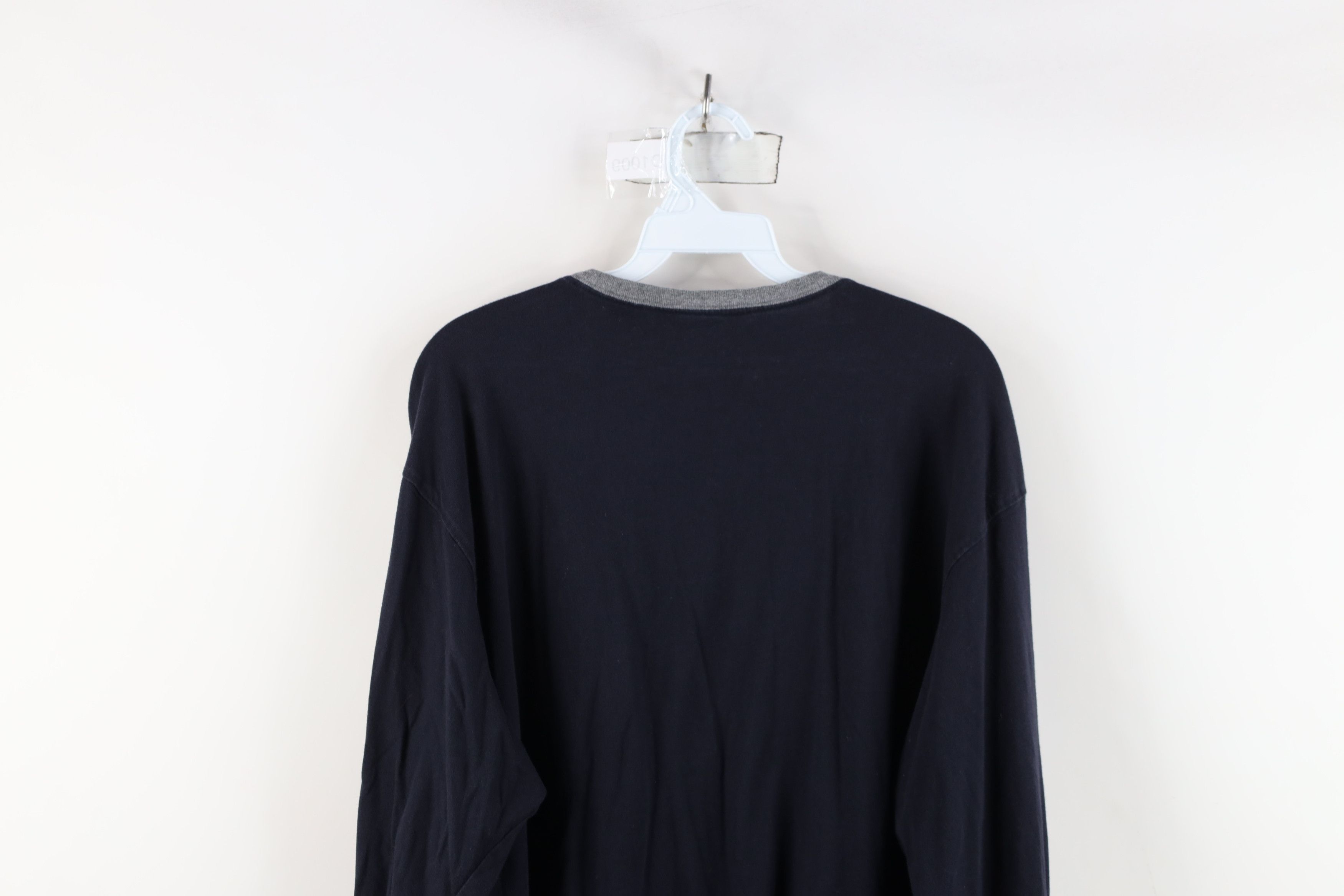 Eddie Bauer × Vintage Vintage 90s Eddie Bauer Long Sleeve T-Shirt Blue Cotton Size US XL / EU 56 / 4 - 10 Thumbnail