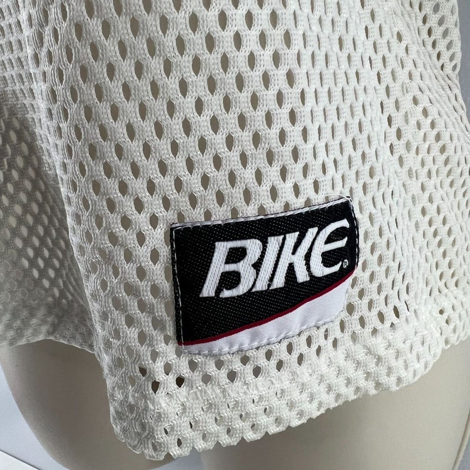 Vintage Vintage BIKE White Jersey Blue Letters Size Medium Size M / US 6-8 / IT 42-44 - 3 Thumbnail