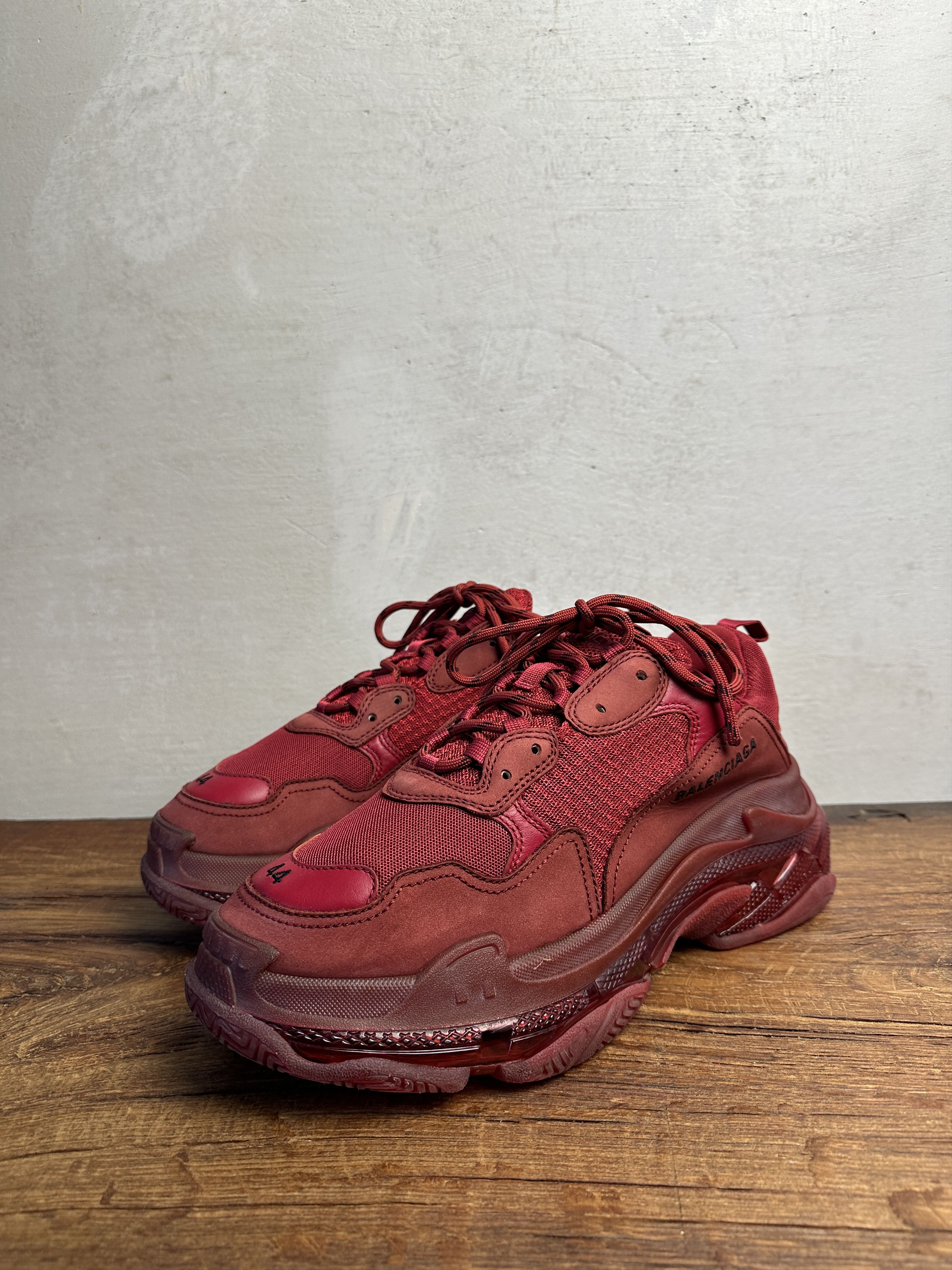 Balenciaga Balenciaga Triple S Clear Sole Red Size US 11 / EU 44 - 4 Thumbnail
