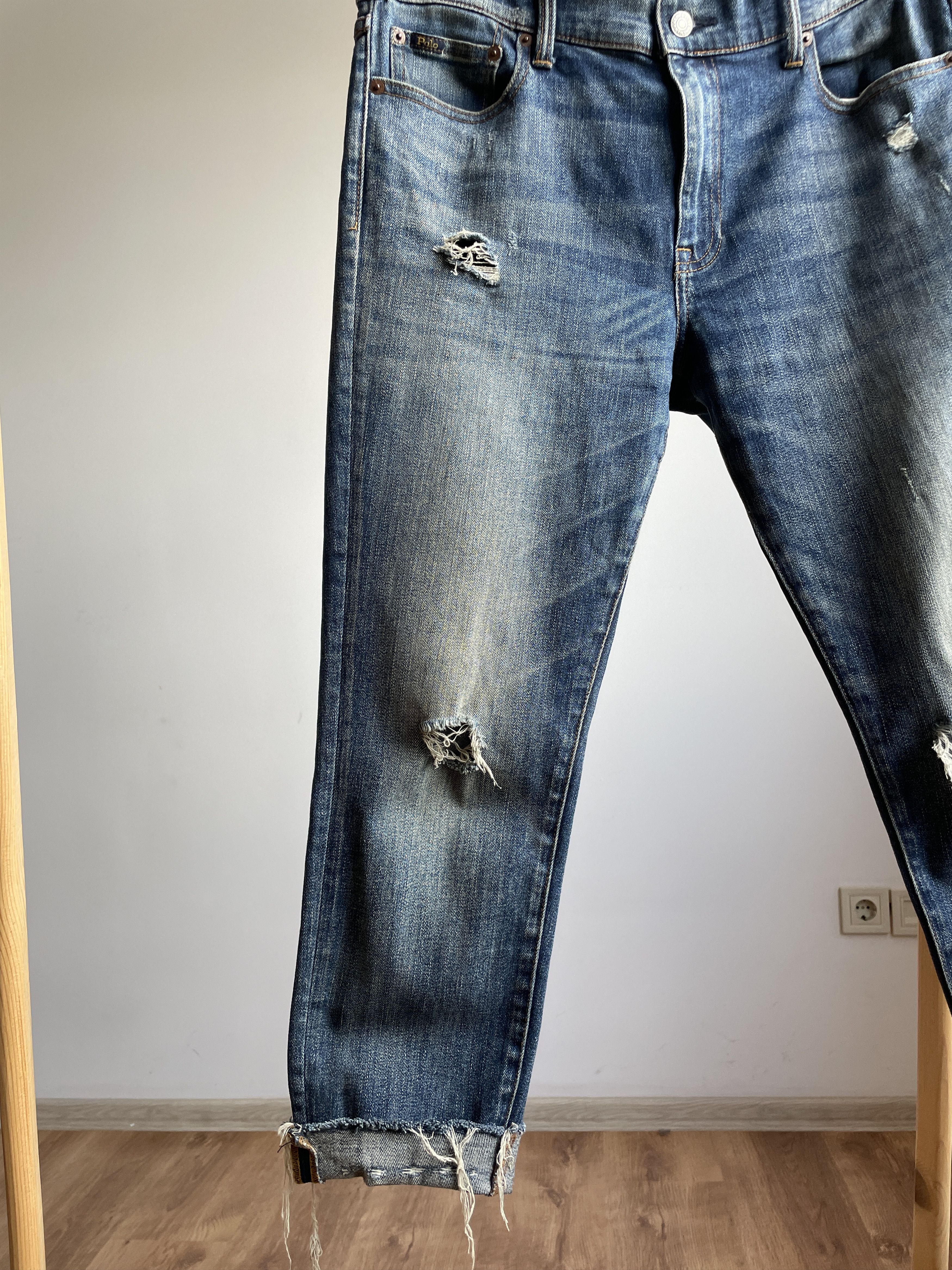 Polo Ralph Lauren Polo Ralph Lauren Womens Tompkins Skinny Distressed Denim Size 32" / US 10 / IT 46 - 5 Thumbnail