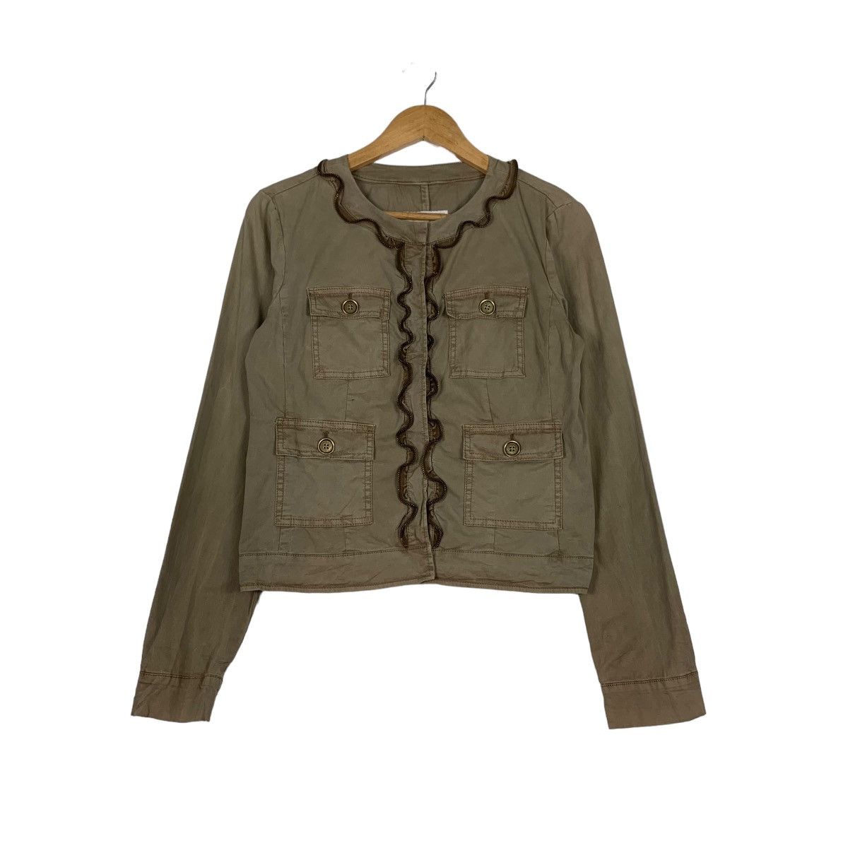 Michael Kors MICHAEL KORS Japan Four Pocket Cotton Crop Jacket #1157-C53 Size M / US 6-8 / IT 42-44 - 1 Thumbnail
