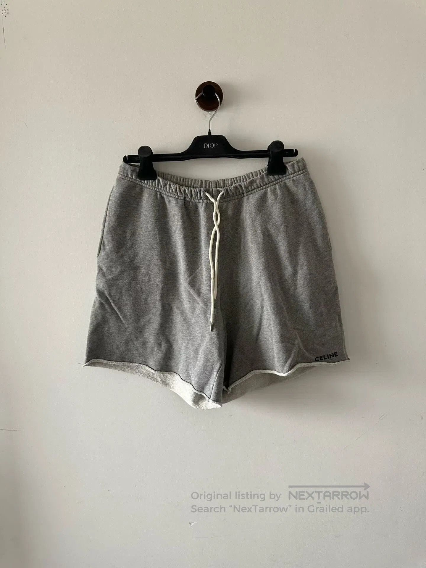 Celine CELINE size L Grey embroidered shorts| Size US 27 - 1 Thumbnail