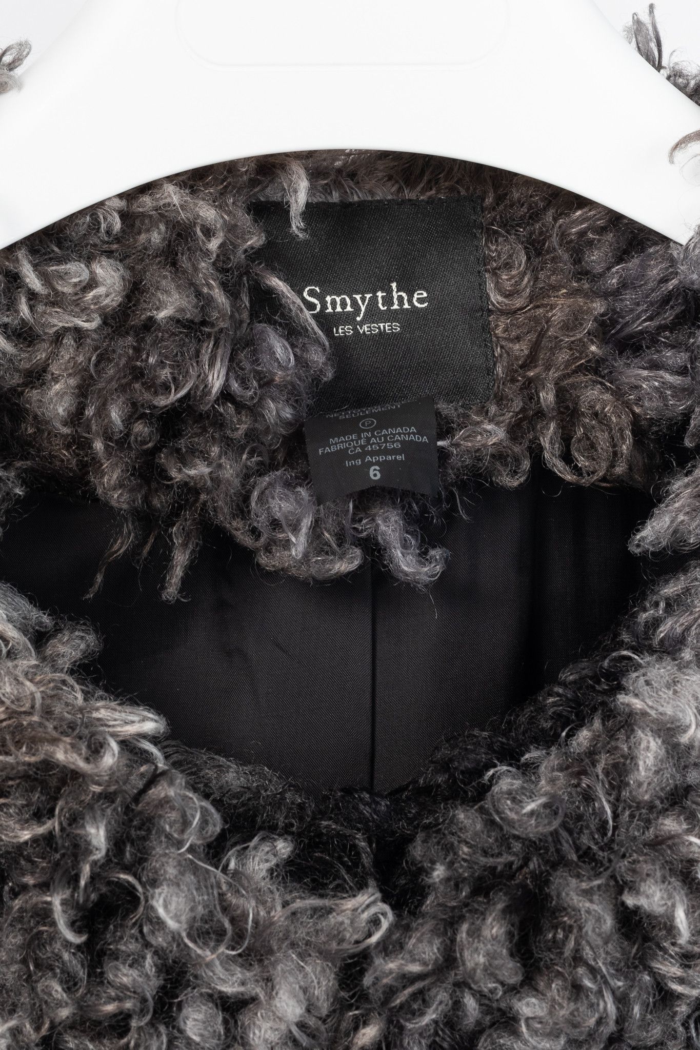 SMYTHE Smythe Chubby Grey Melange Faux Fur Jacket Size M / US 6-8 / IT 42-44 - 4 Thumbnail