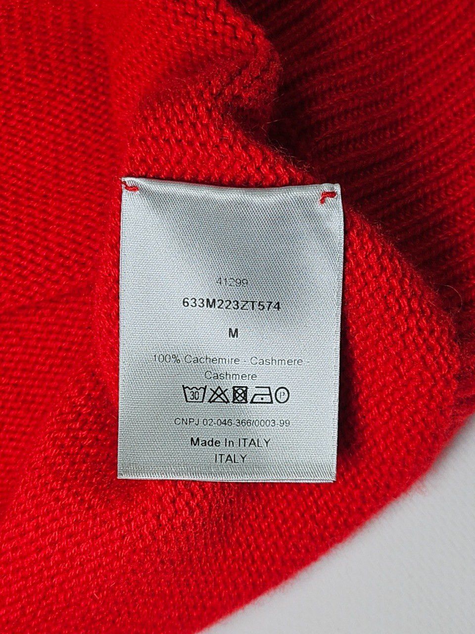 Dior Dior Homme Cashmere Zip Up Detail Red Cardigan Red Sweater Size US M / EU 48-50 / 2 - 5 Thumbnail