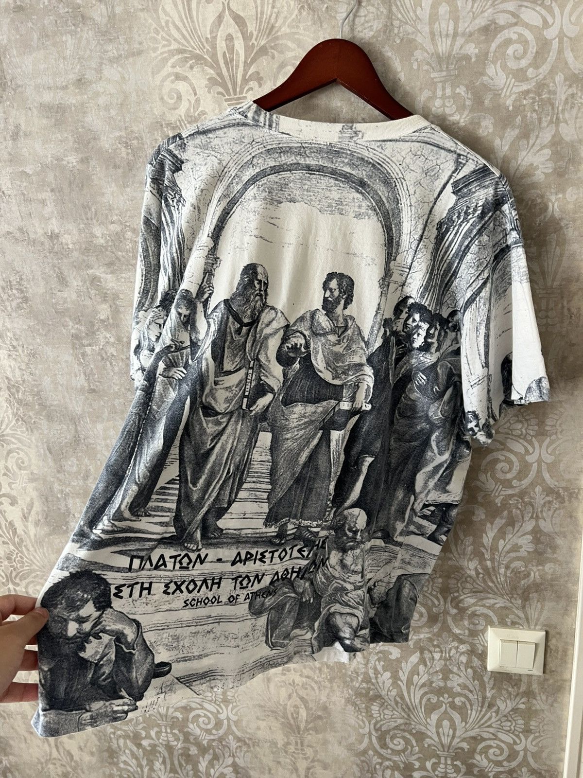 Vintage Vintage All Over Print School of Athens Philosophy Graphic T Size US L / EU 52-54 / 3 - 10 Thumbnail