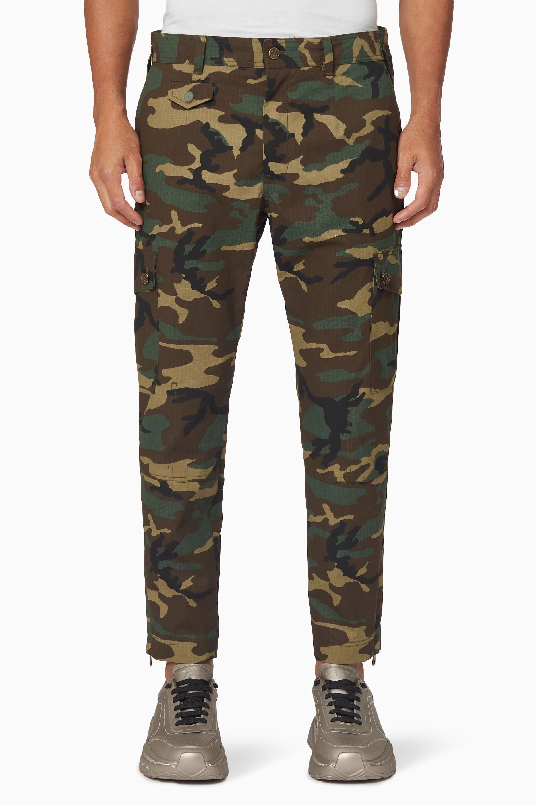 Dolce & Gabbana o1y0125 Cargo Pant in Military Green Size US 34 / EU 50 - 1 Thumbnail