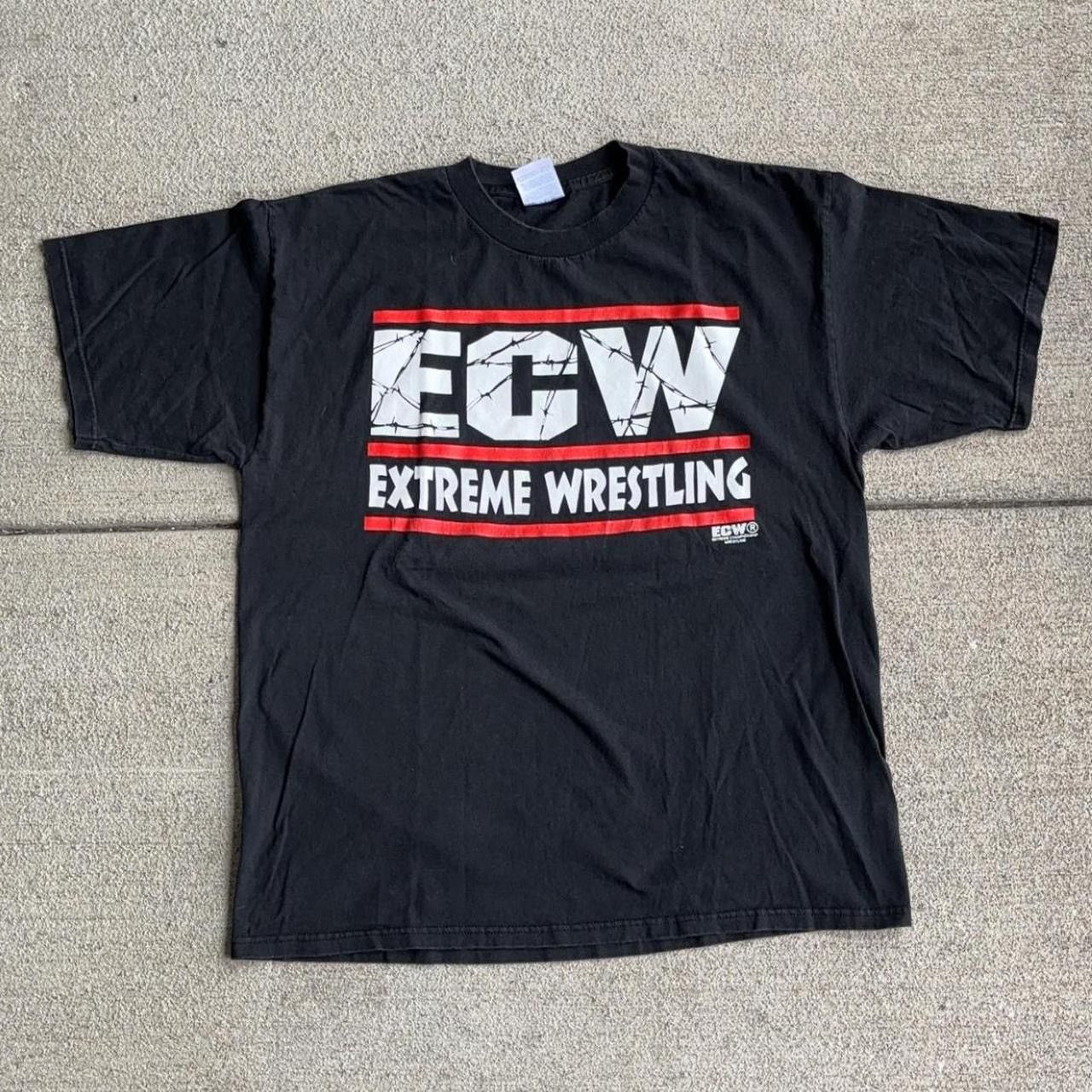 image of Vintage 90's Ecw Shirt in Black, Men's (Size XL)