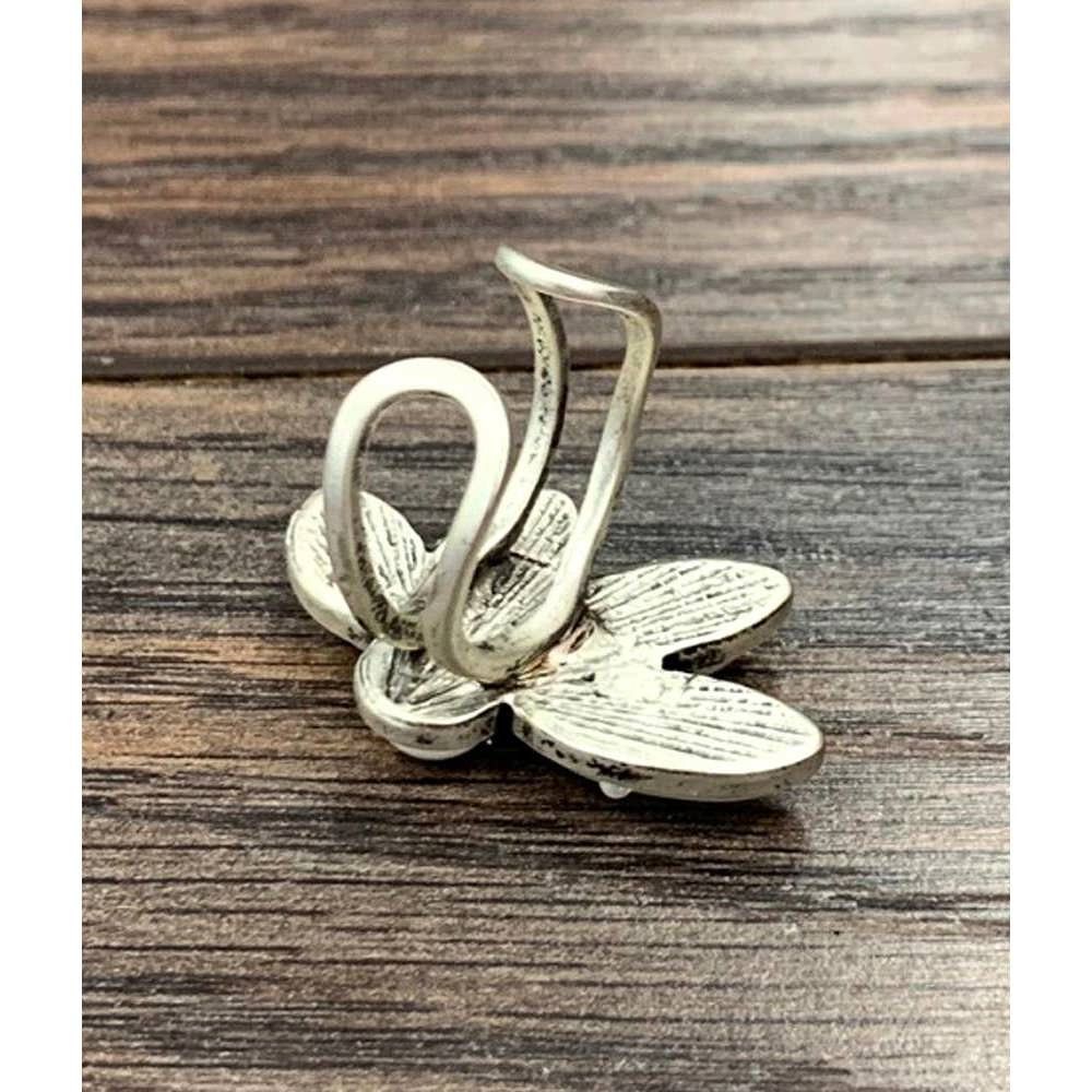 Other Boho White Turquoise Adjustable Statement Cuff Ring for Styl Size ONE SIZE - 2 Thumbnail