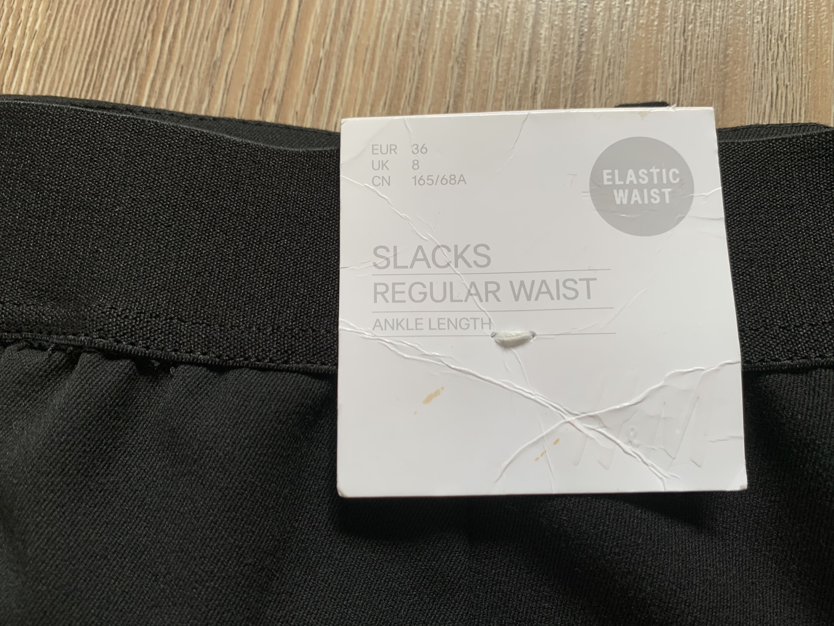 H&M H&M Regular Waist Slacks Black Leggins Pants Size 26" / US 2 / IT 38 - 9 Thumbnail