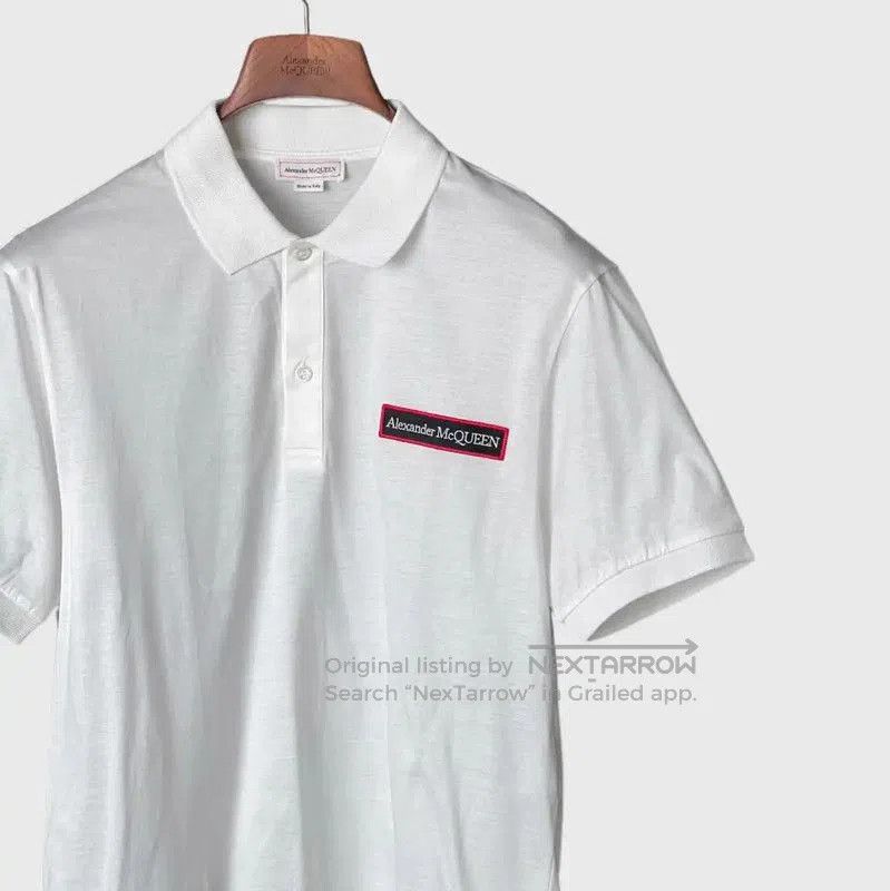 Alexander McQueen Alexander McQueen Men's Large White Polo Shirt . Size US L / EU 52-54 / 3 - 3 Thumbnail