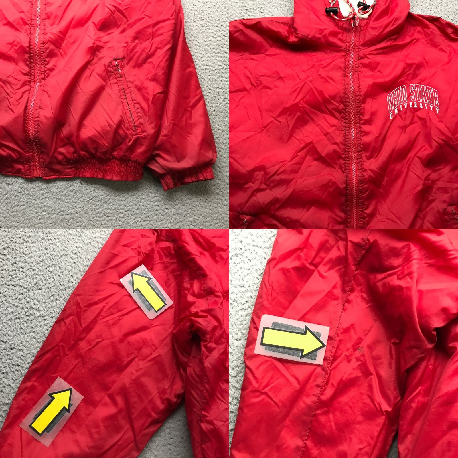 Vintage VINTAGE Ohio State Buckeyes Reversible Jacket Hood Mens L Red Gray MV Sport Jacket Coat Size US L / EU 52-54 / 3 - 8 Thumbnail