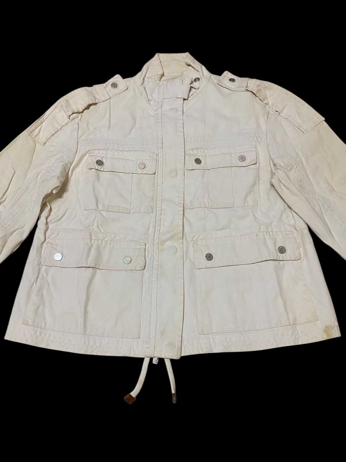 Moncler Moncler Multi Pocket Drawstring Denim Jacket Size US S / EU 44-46 / 1 - 2 Thumbnail