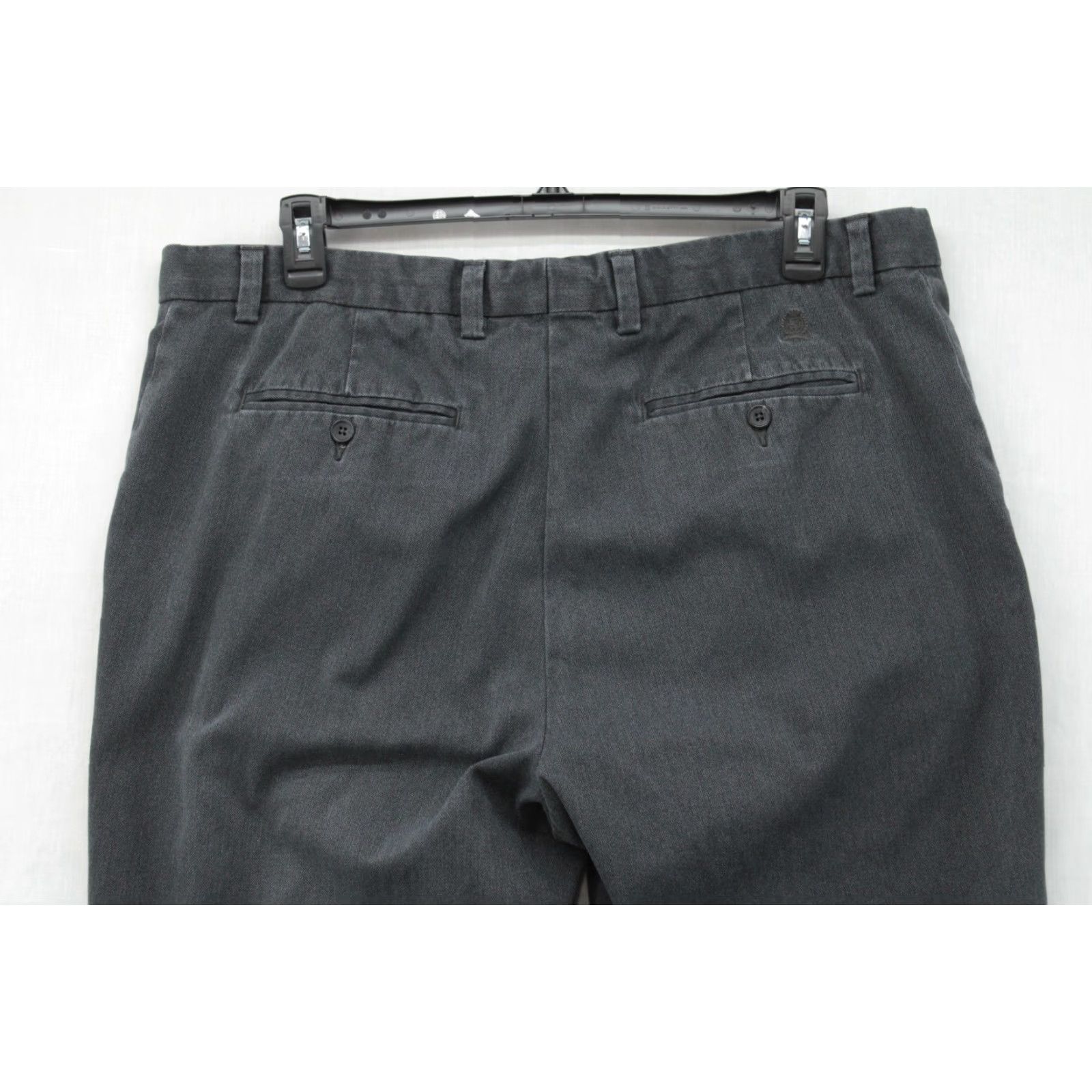 Tommy Hilfiger VINTAGE Tommy Hilfiger Chino Pants Mens 40 Black Baggie Straight Leg Herringbone 90s City Logo Y2K Size US 40 / EU 56 - 5 Thumbnail