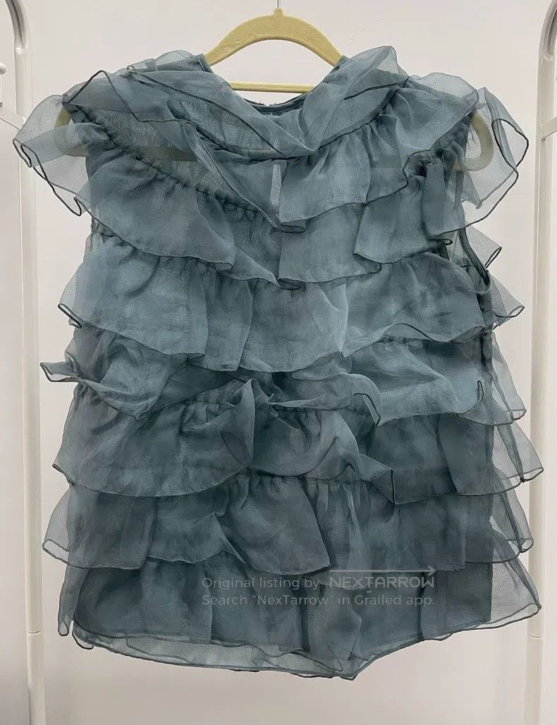 Dries Van Noten Dries Van Noten Runway-Style Silk Tiered Puffy Sleeveless Size L / US 10 / IT 46 - 1 Thumbnail
