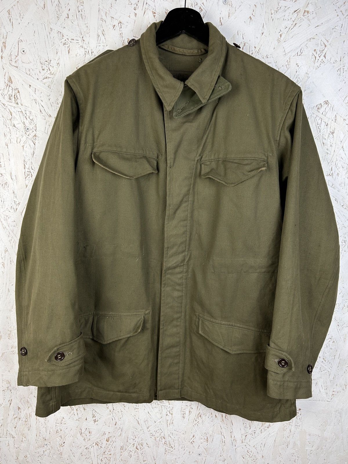 50s Vintage French Army M47 Field Jacket Size 46